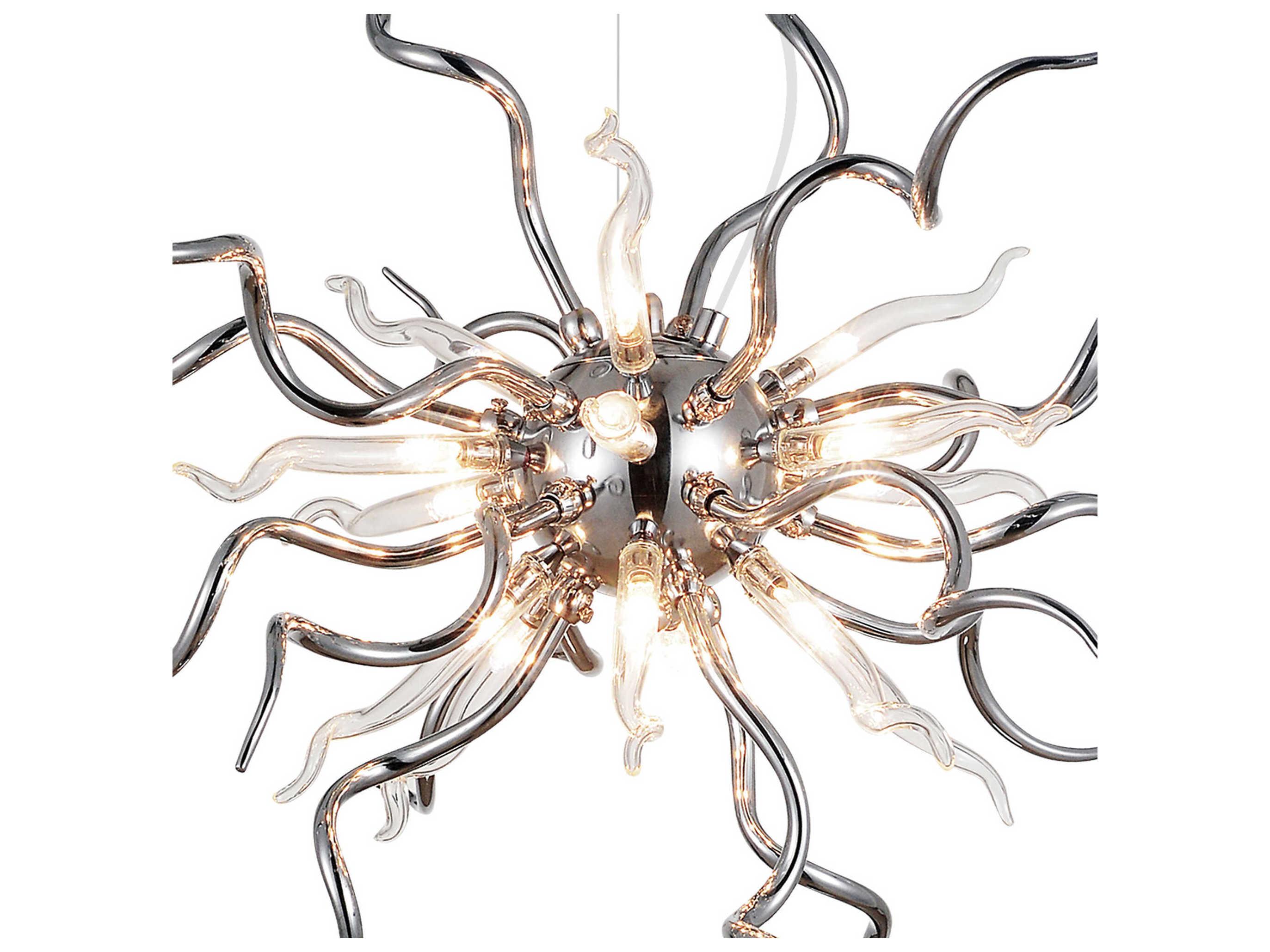 CWI Lighting Twist 15-Light Chrome Sputnik Chandelier