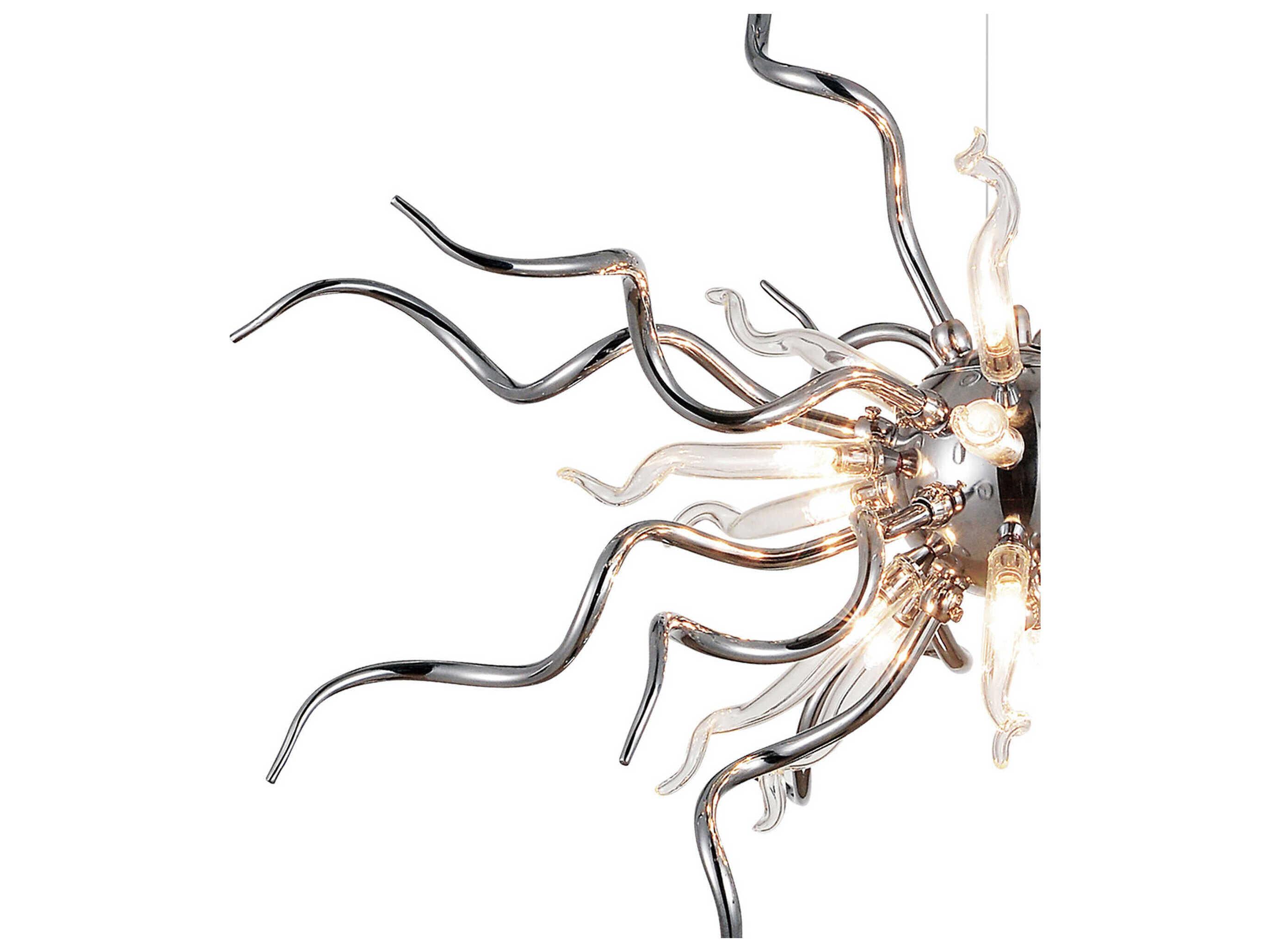 CWI Lighting Twist 15-Light Chrome Sputnik Chandelier