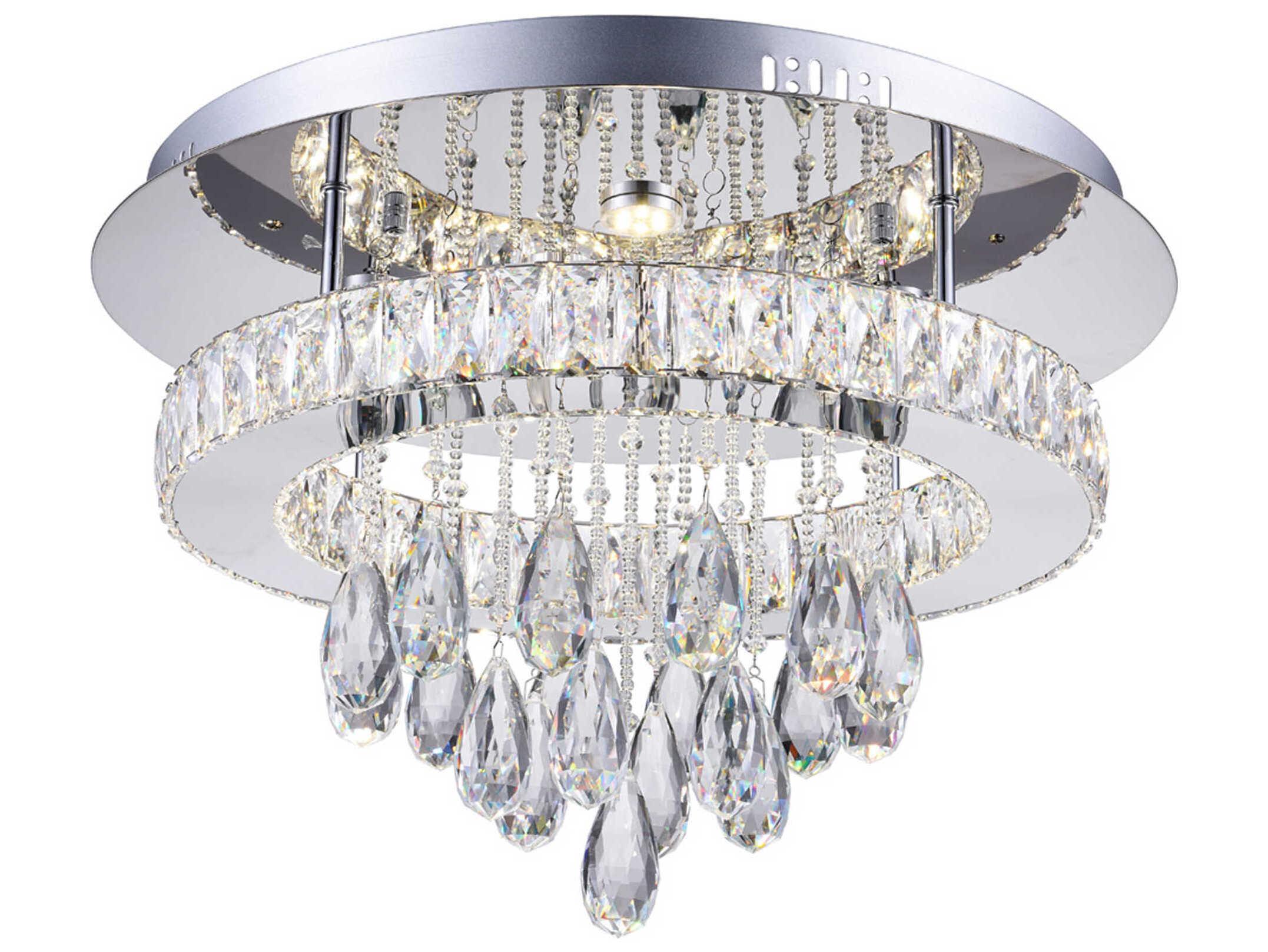 CWI Lighting Veil Stainless Steel Flush Mount