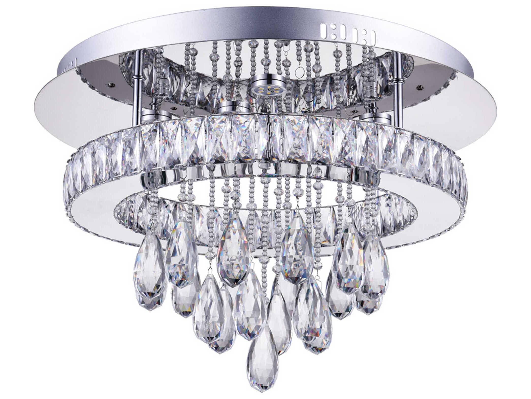 CWI Lighting Veil Stainless Steel Flush Mount