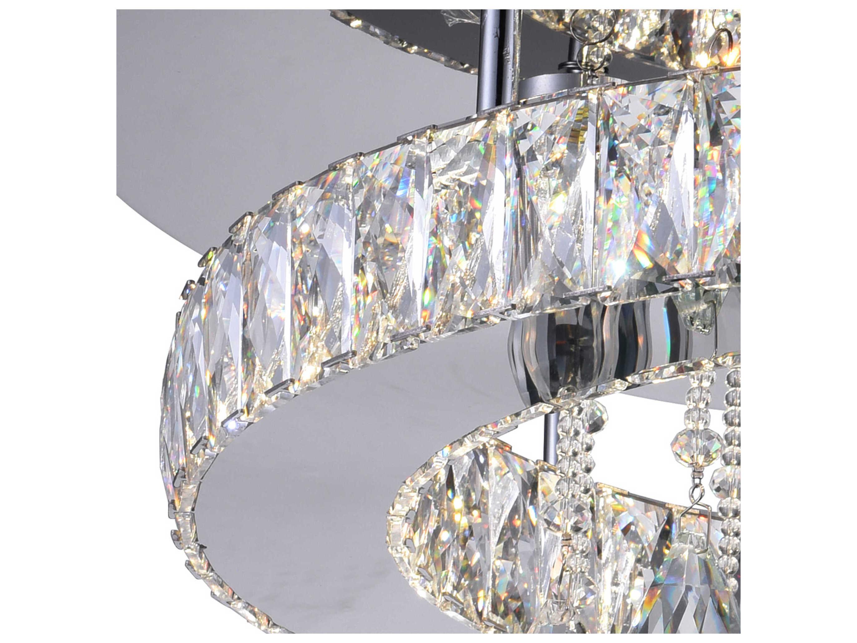 CWI Lighting Veil Stainless Steel Flush Mount