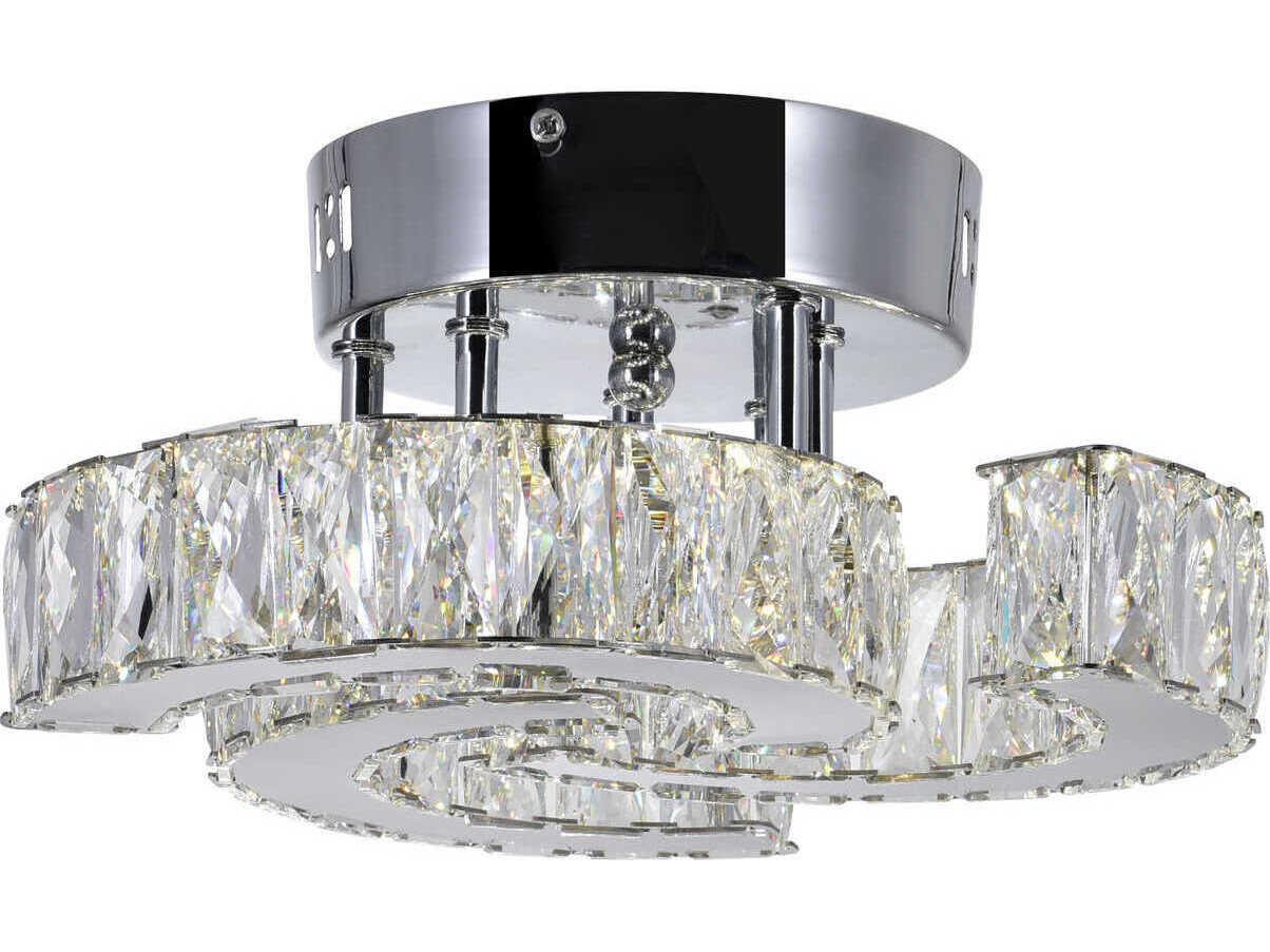 CWI Lighting Vienna Stainless Steel Semi Flush Mount