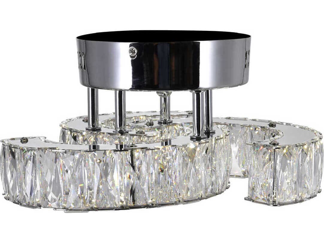 CWI Lighting Vienna Stainless Steel Semi Flush Mount