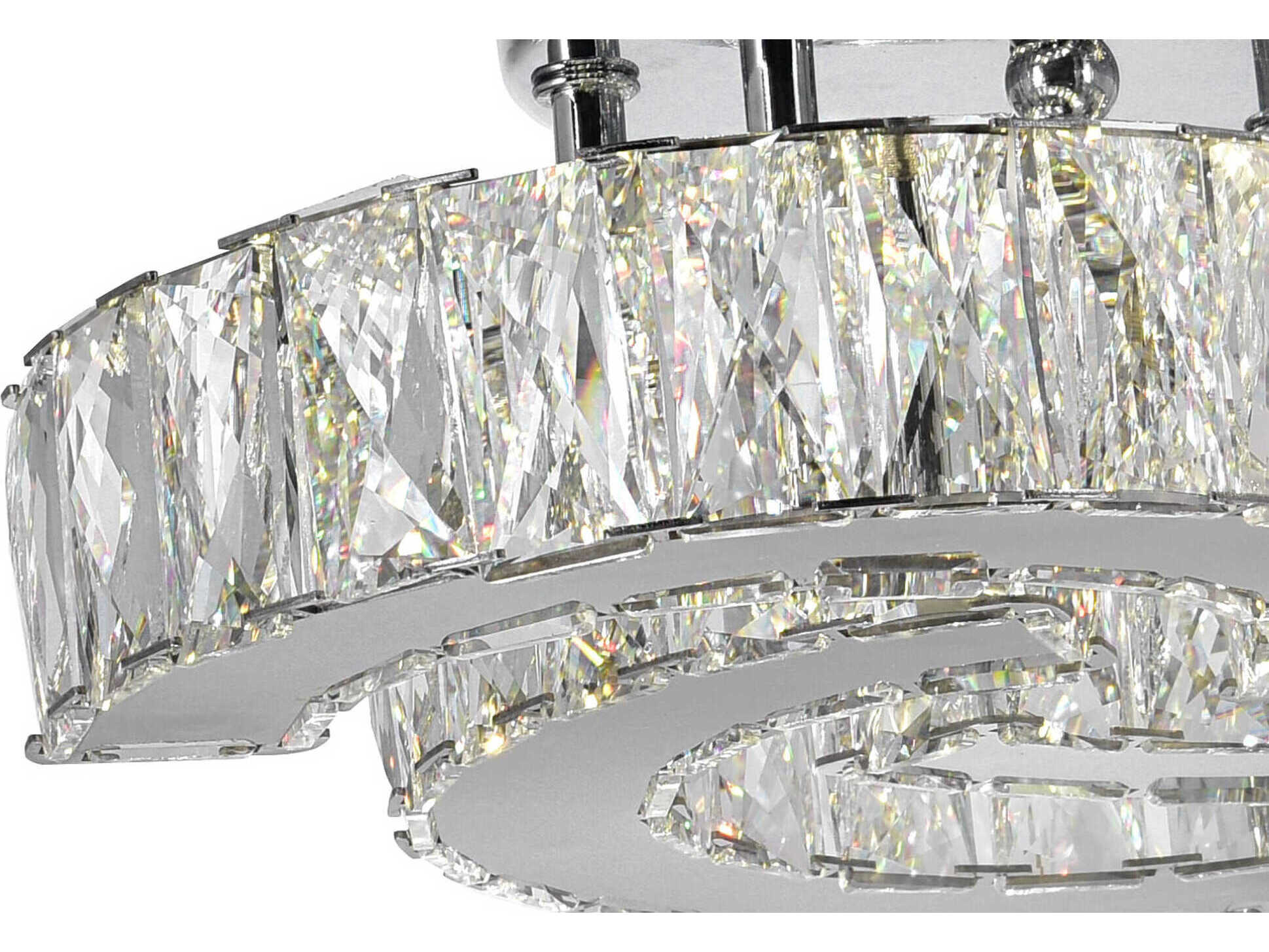 CWI Lighting Vienna Stainless Steel Semi Flush Mount