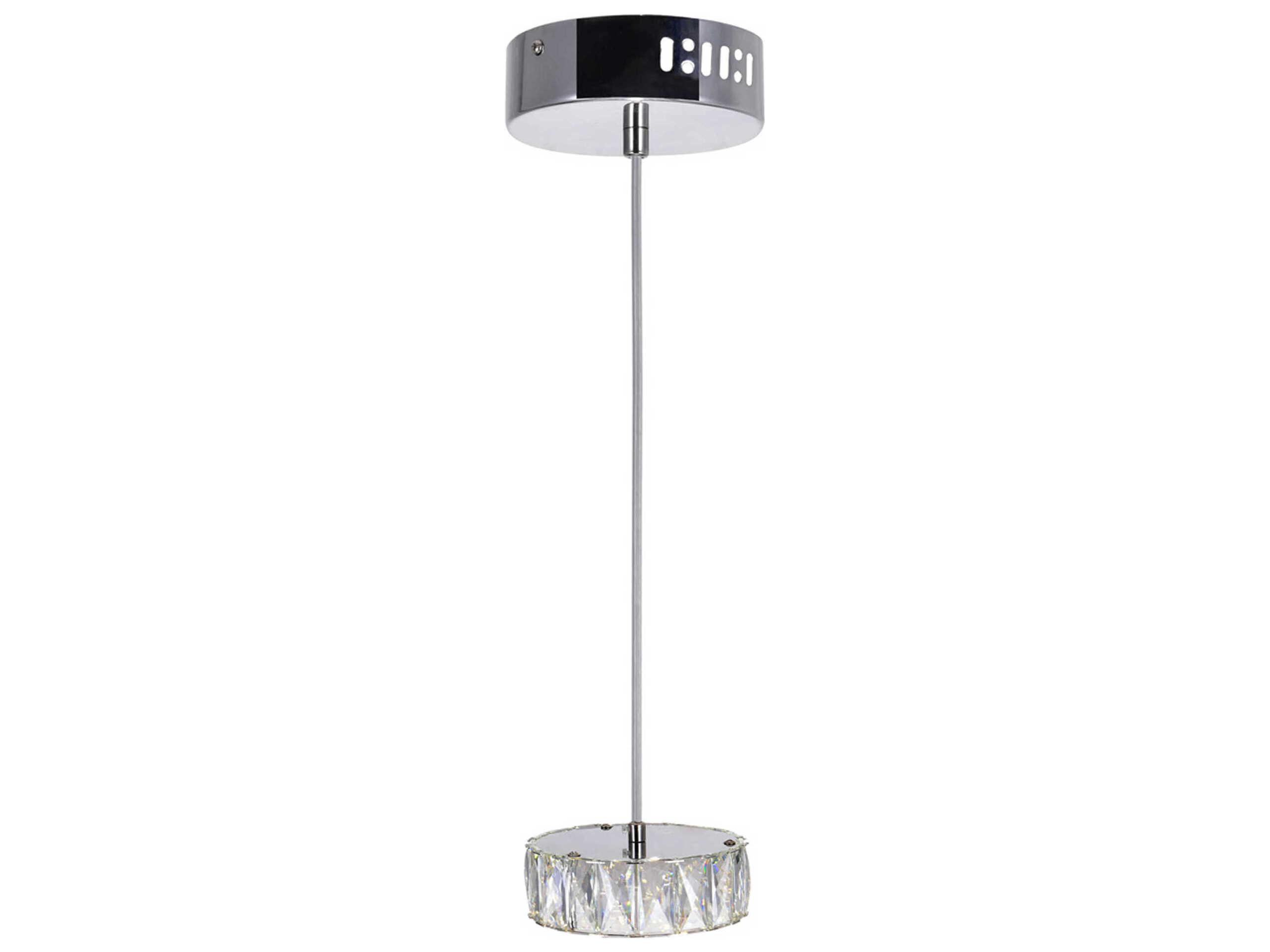 CWI Lighting Milan Chrome Round Mini Pendant