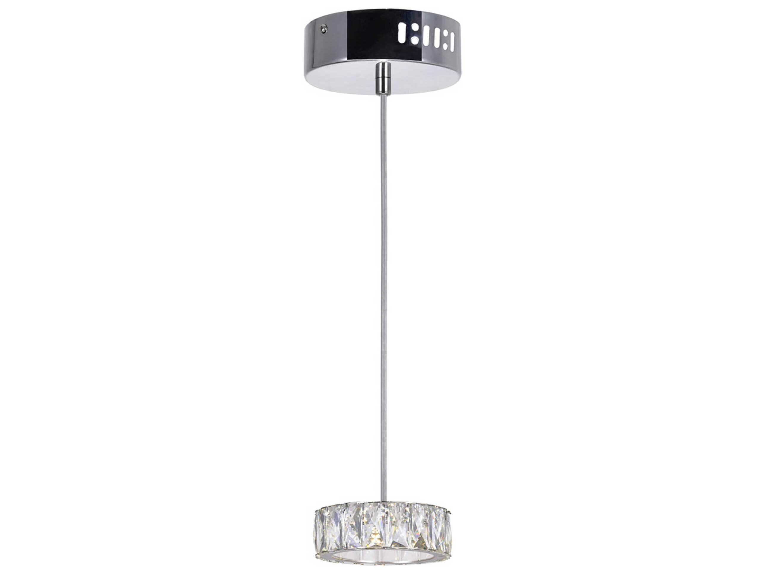 CWI Lighting Milan Chrome Round Mini Pendant