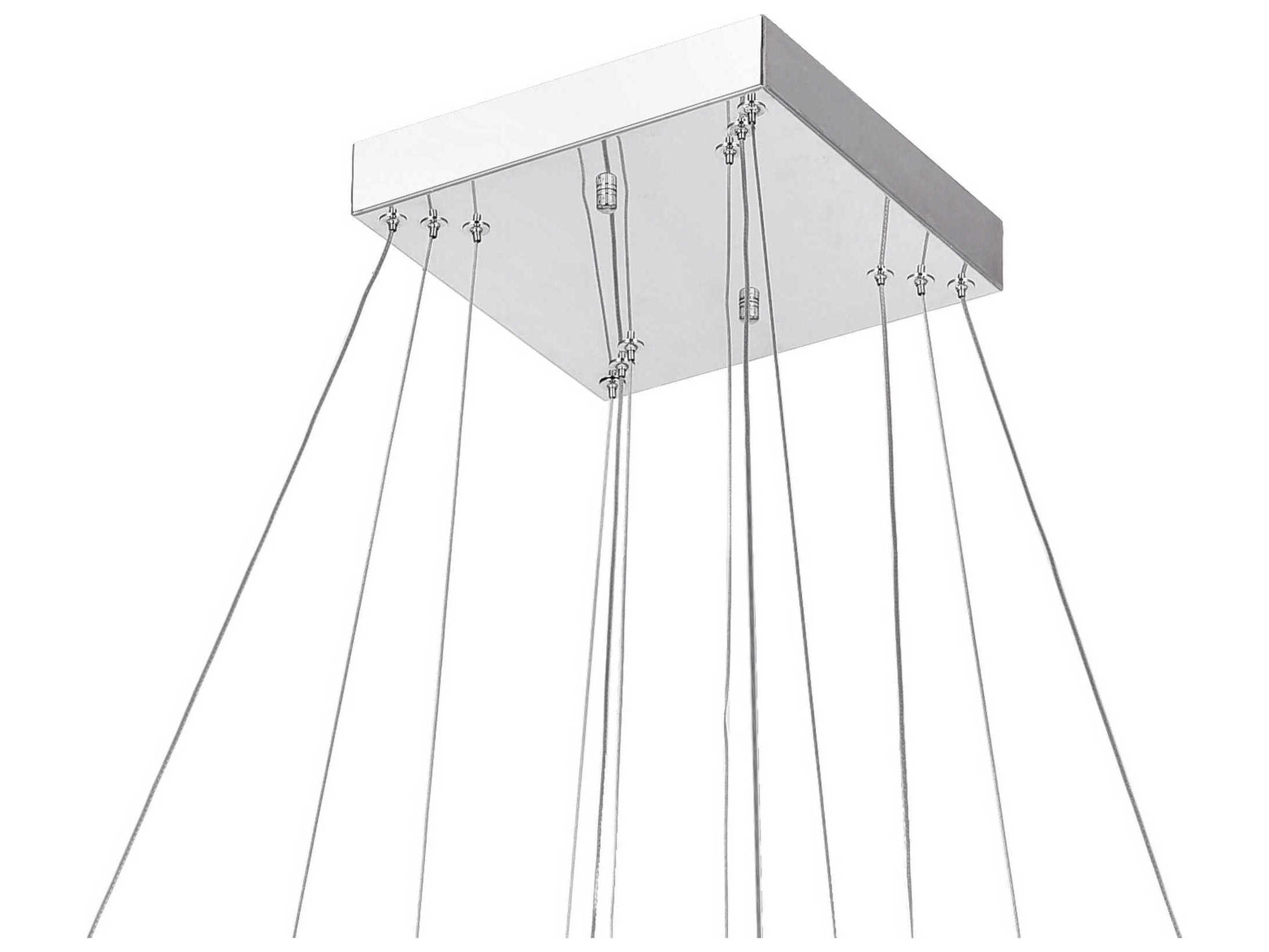 CWI Lighting Florence Stainless Steel Round Tiered Pendant