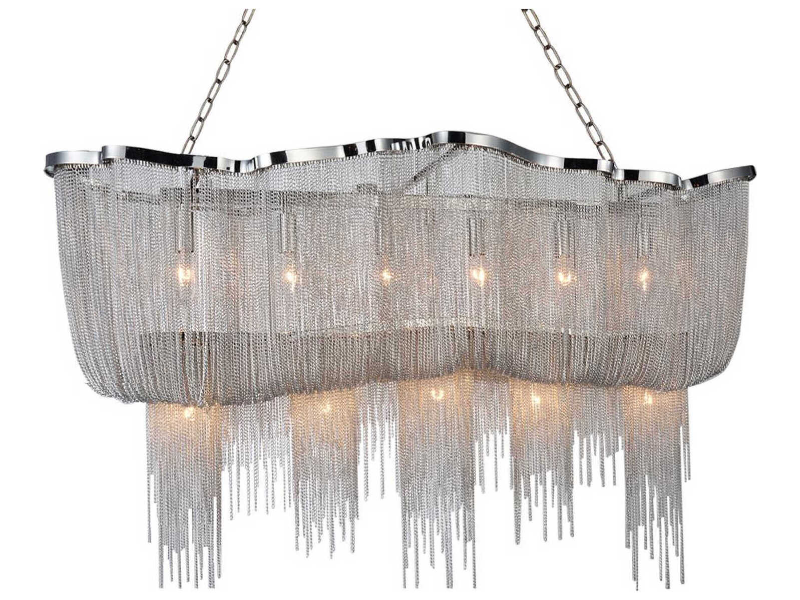 CWI Lighting Secca 13-Light Chrome Island Pendant