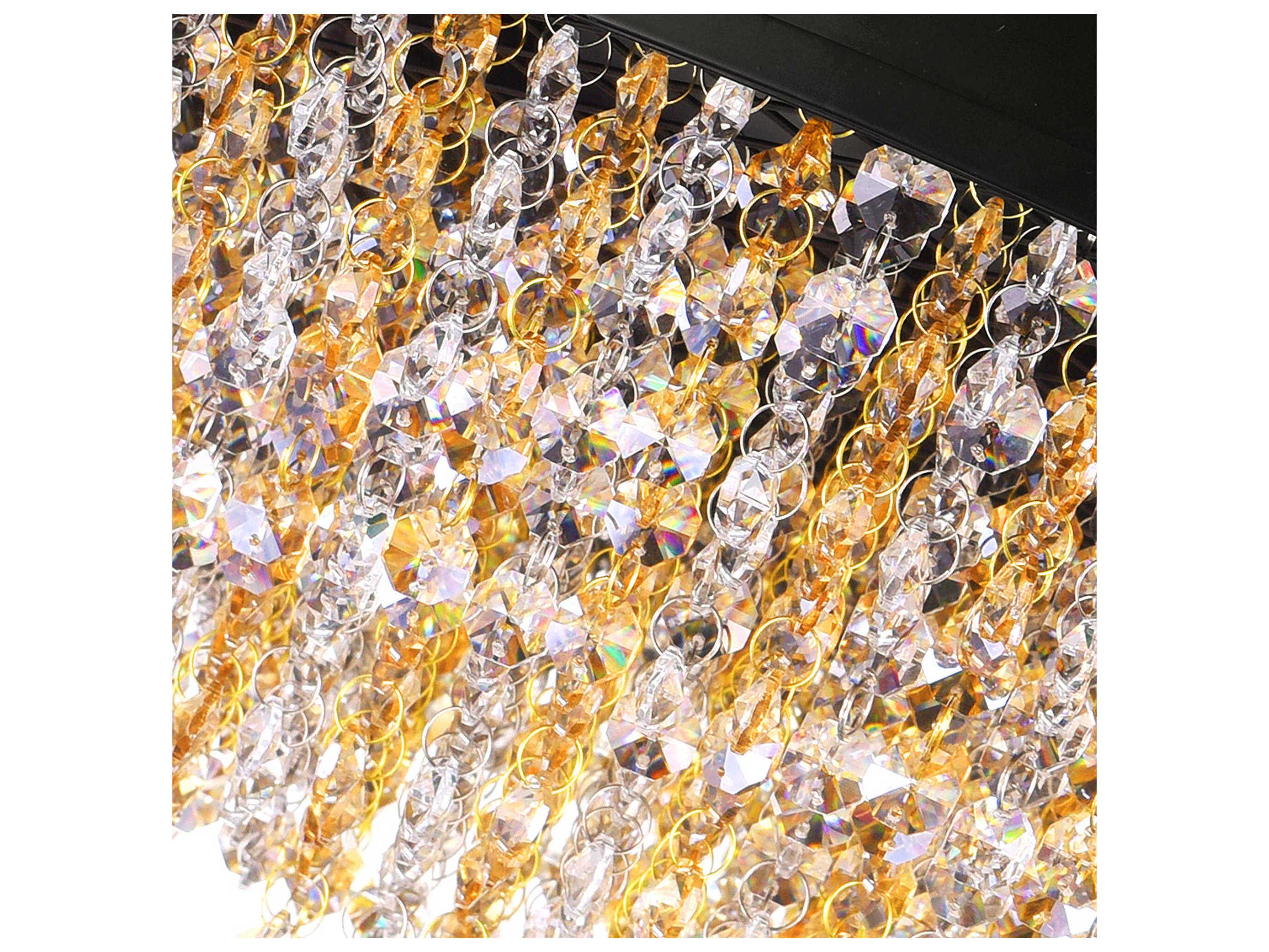 CWI Lighting Medina 7-Light Black Flush Mount