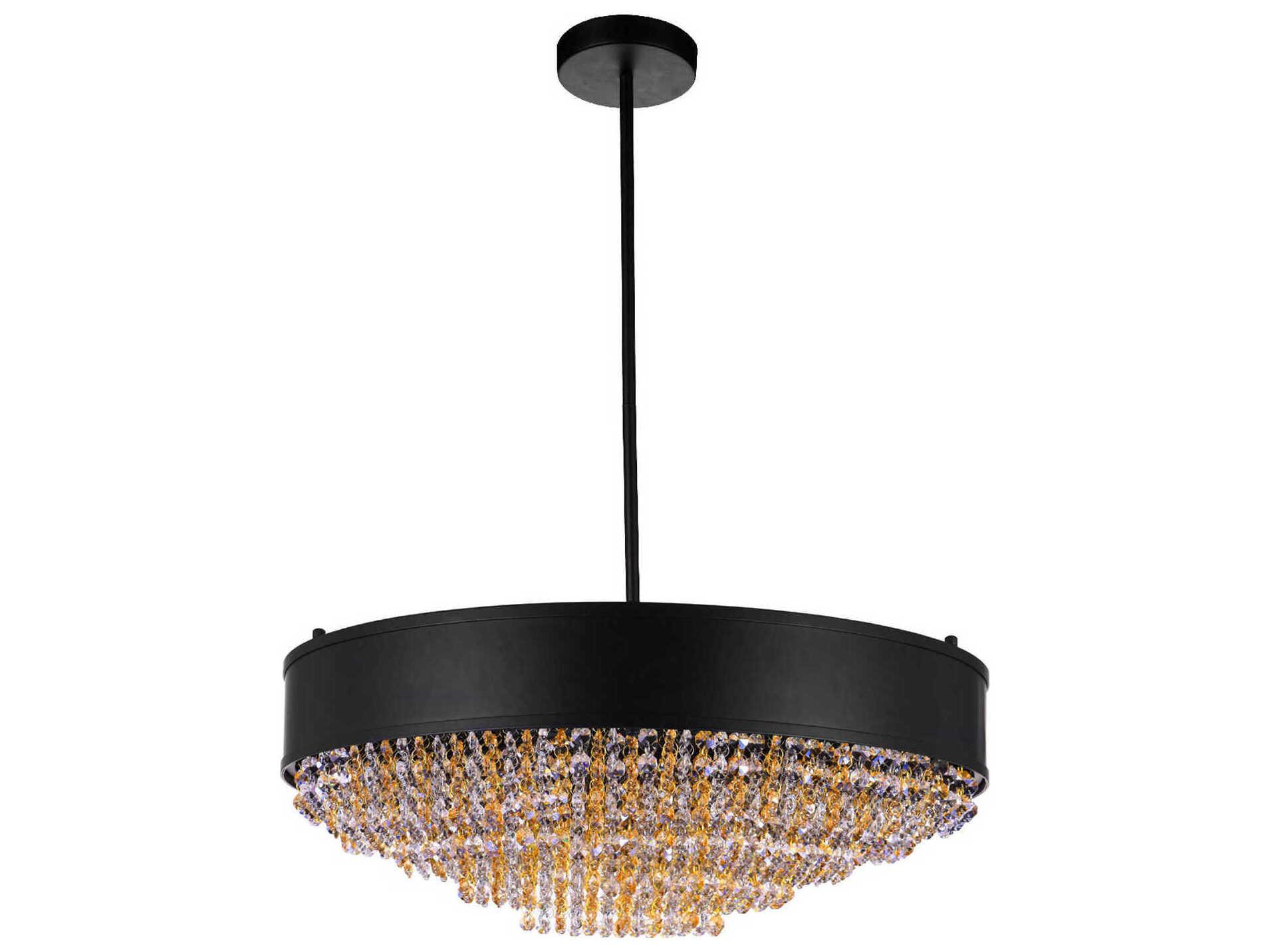 CWI Lighting Medina 10-Light Black Pendant