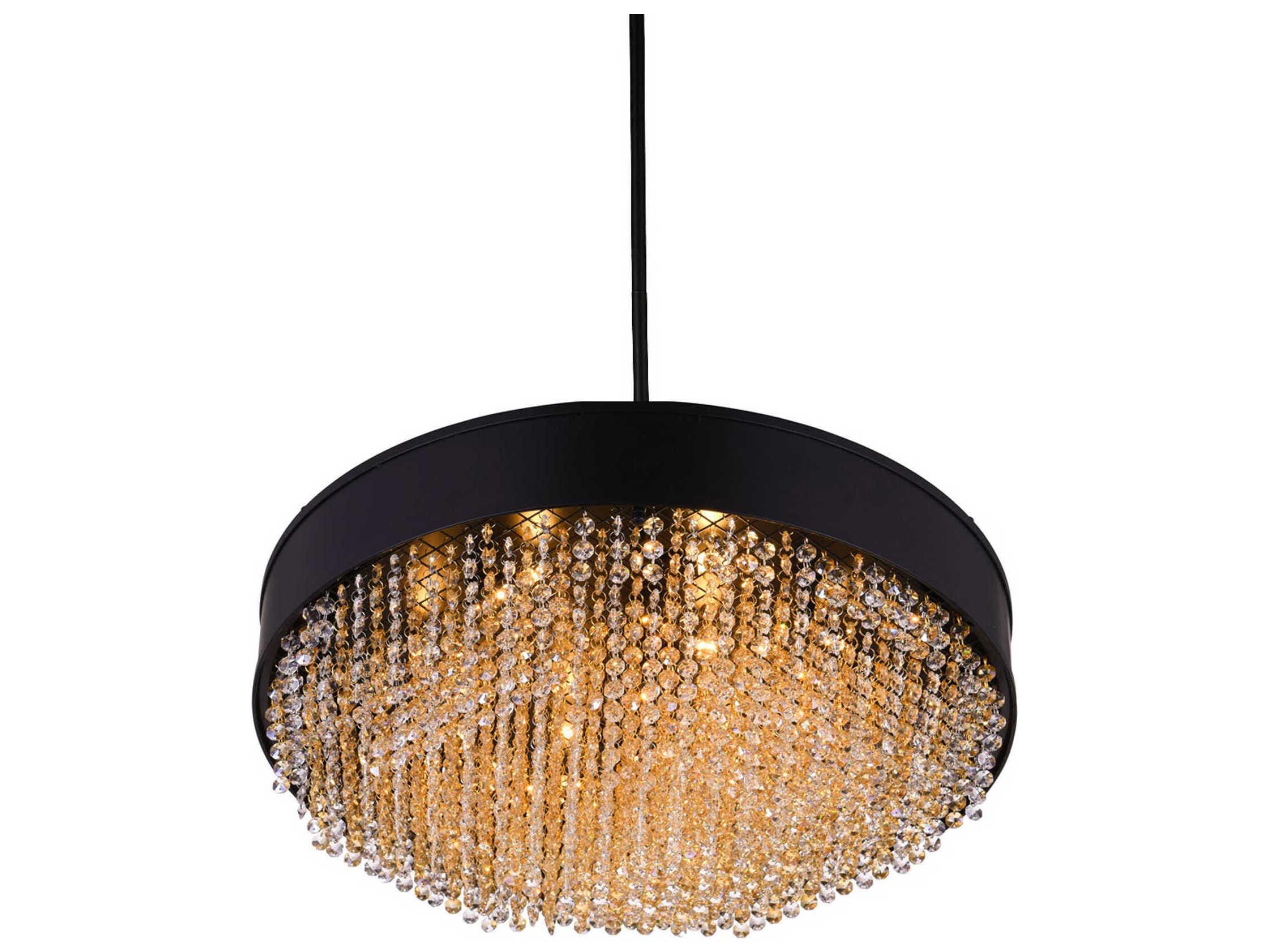 CWI Lighting Medina 10-Light Black Pendant