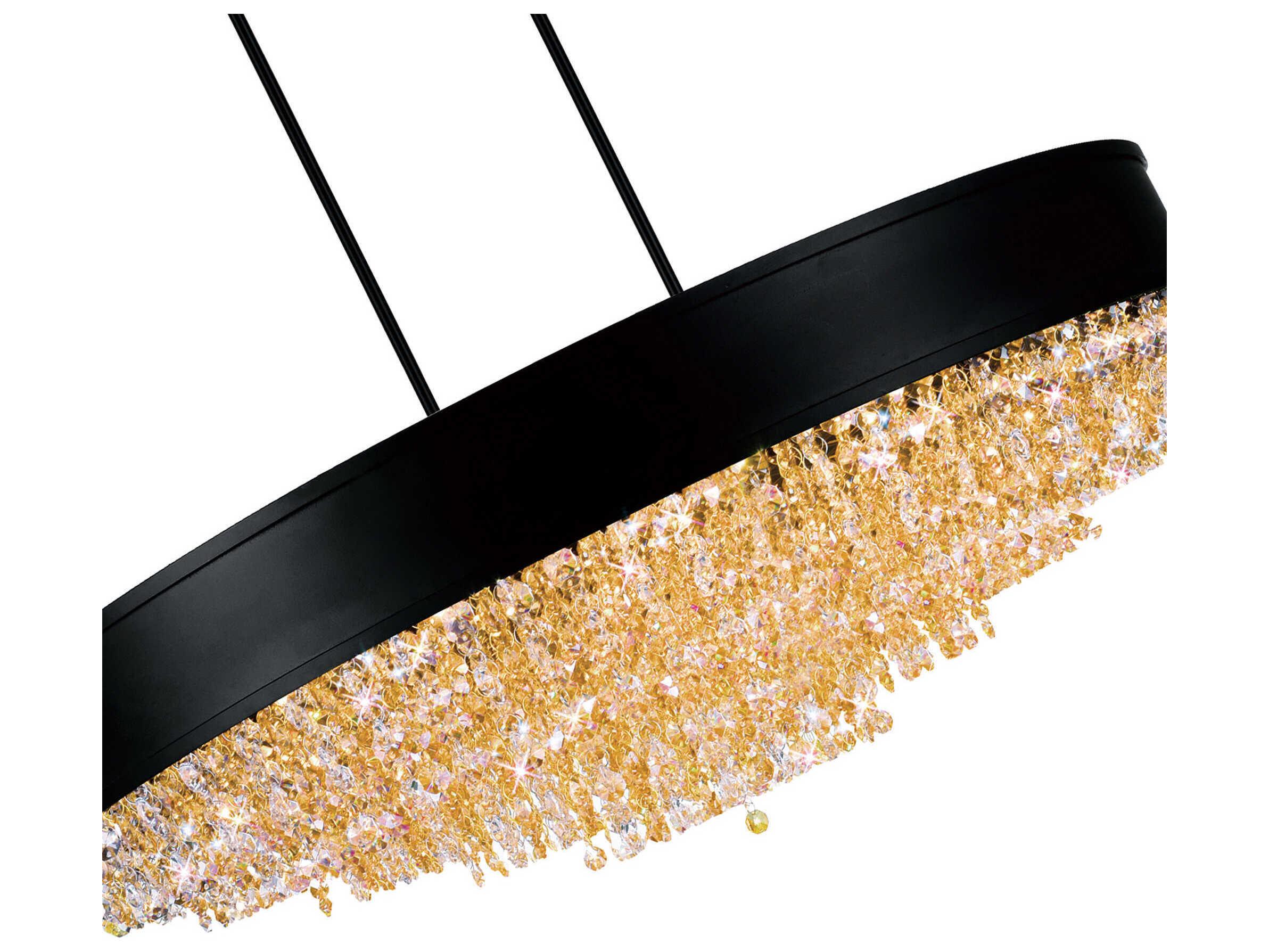 CWI Lighting Medina 15-Light Black Island Pendant