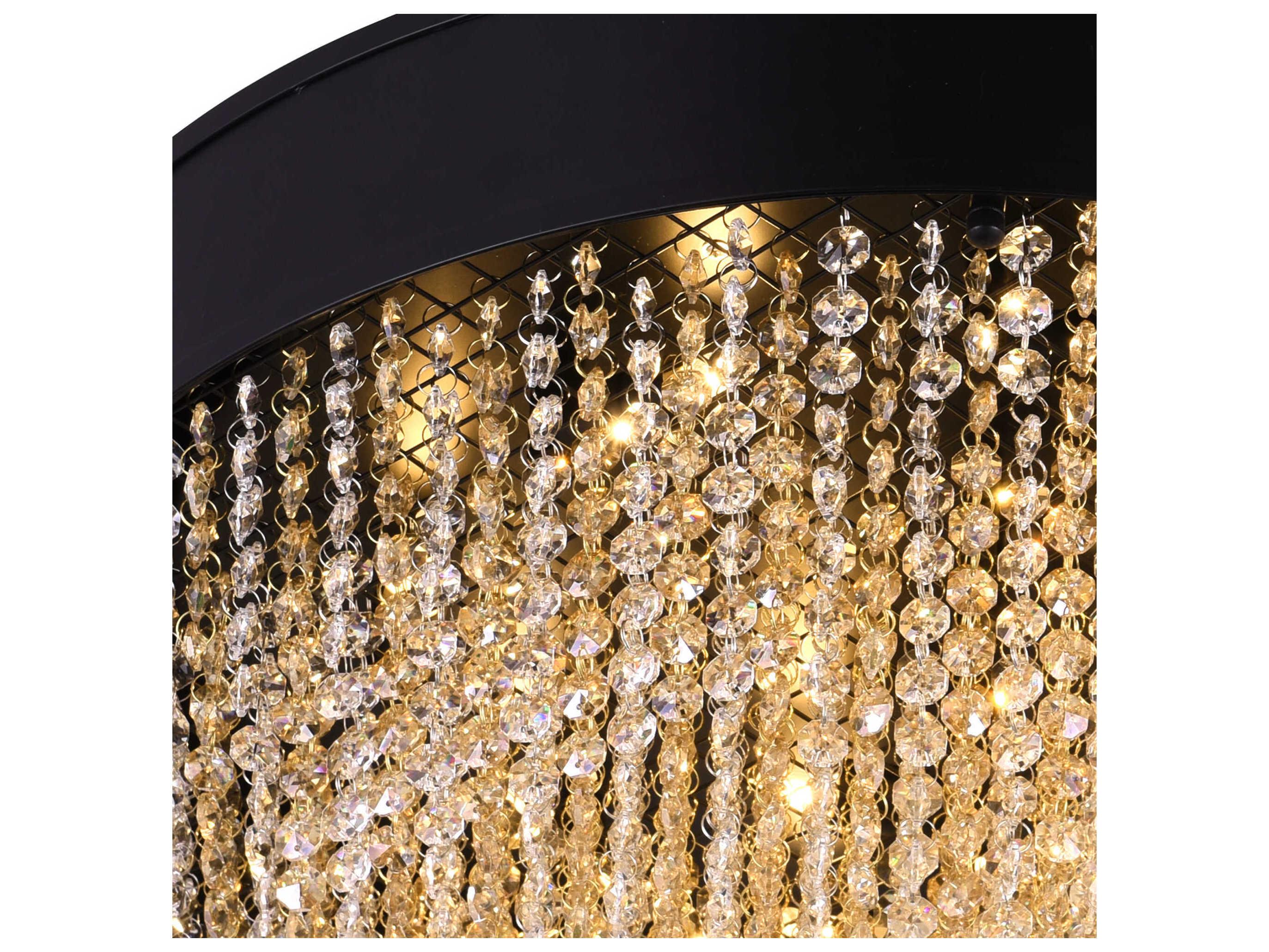 CWI Lighting Medina 15-Light Black Island Pendant