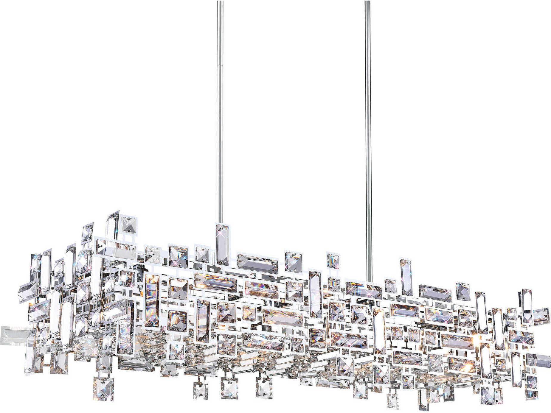 CWI Lighting Arley 12-Light Chrome Geometric Island Pendant
