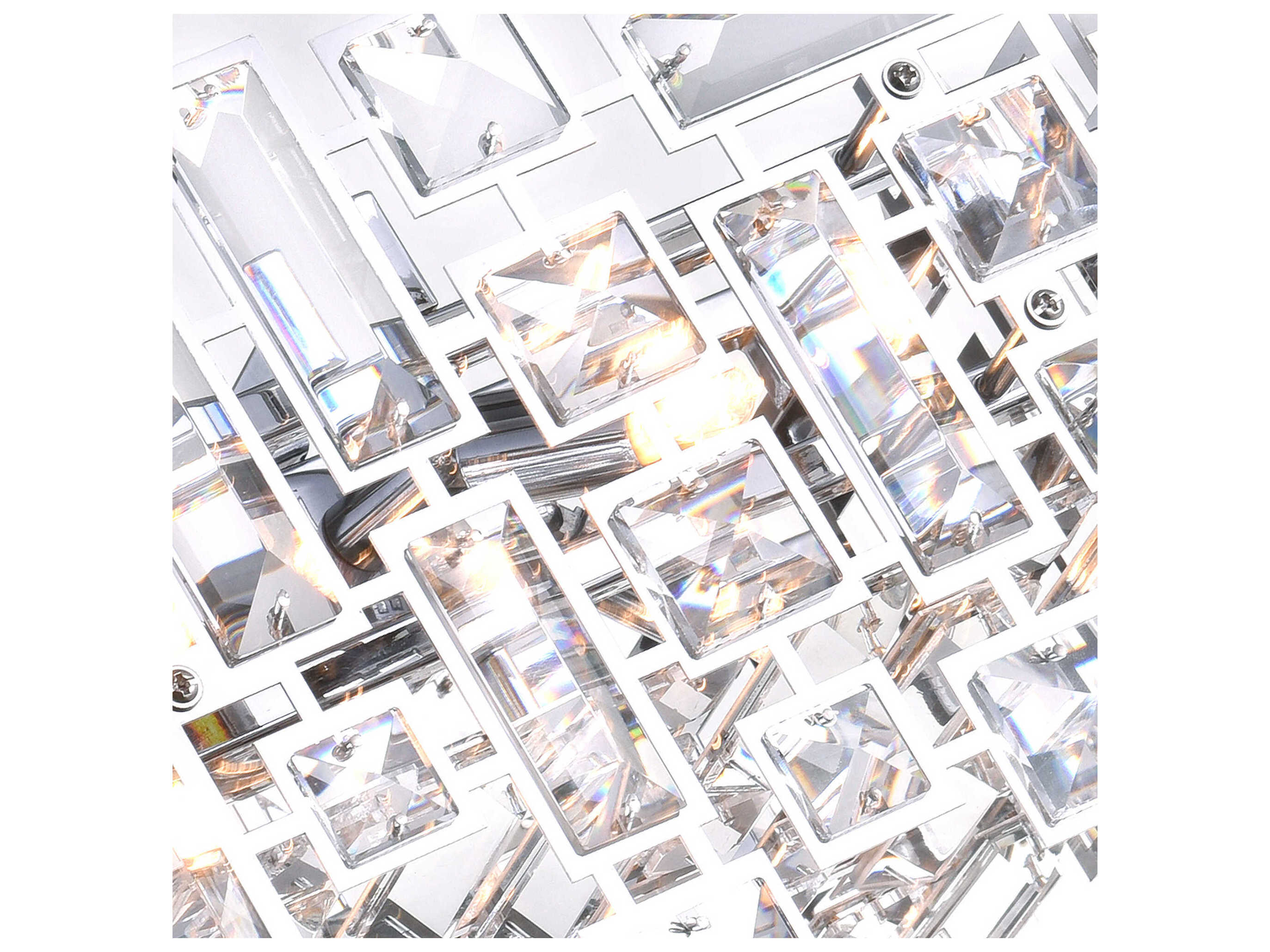 CWI Lighting Arley 12-Light Chrome Geometric Island Pendant