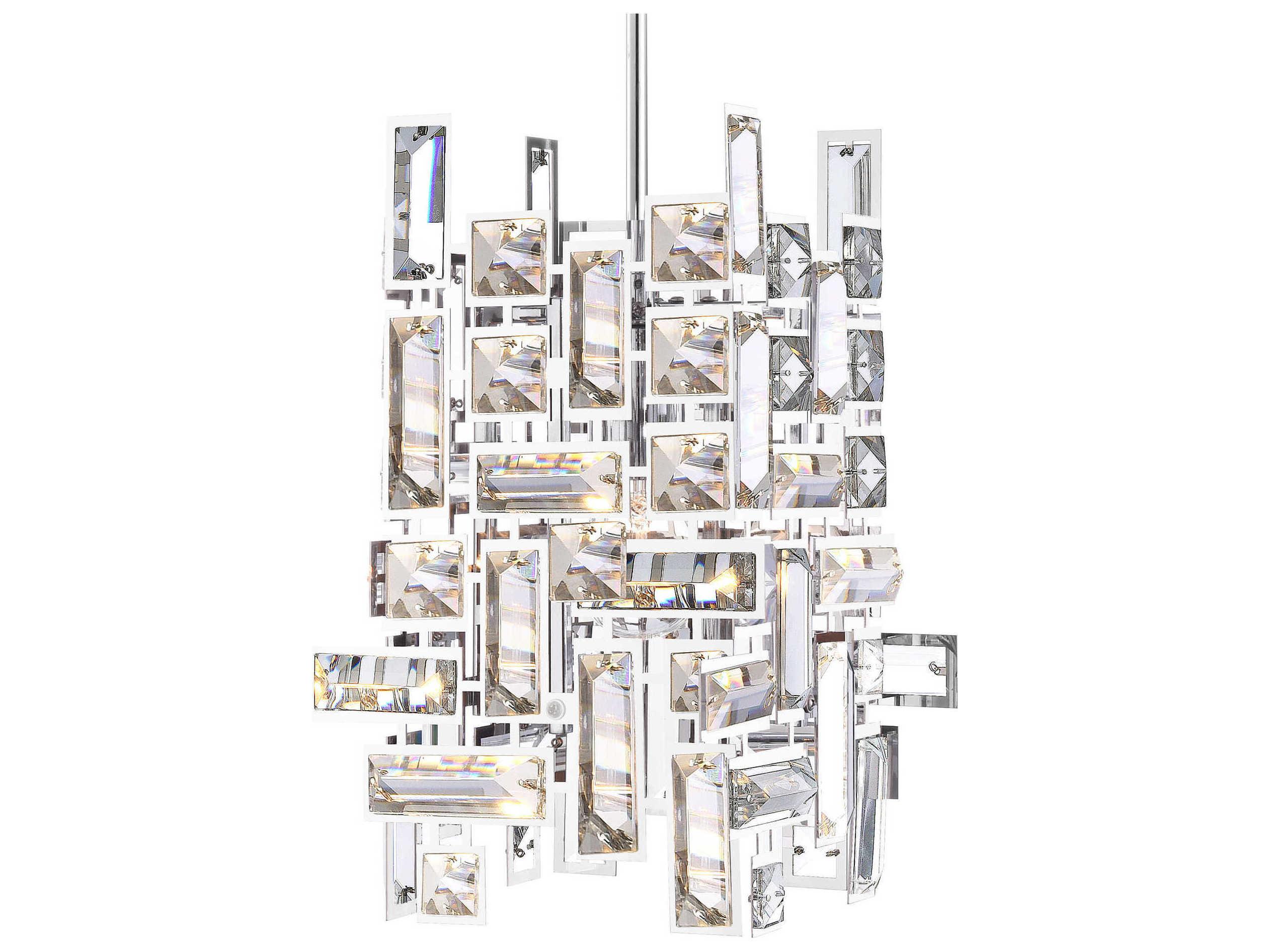 CWI Lighting Arley 1-Light Chrome Geometric Mini Pendant