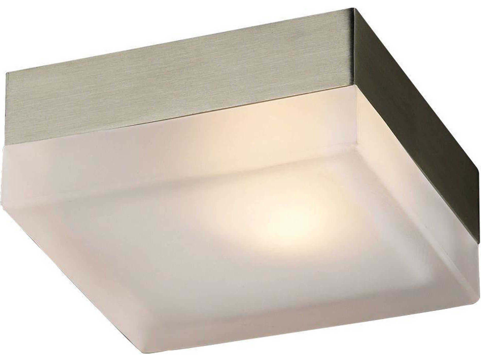 CWI Lighting Avoca 1-Light Matte Satin Nickel Flush Mount