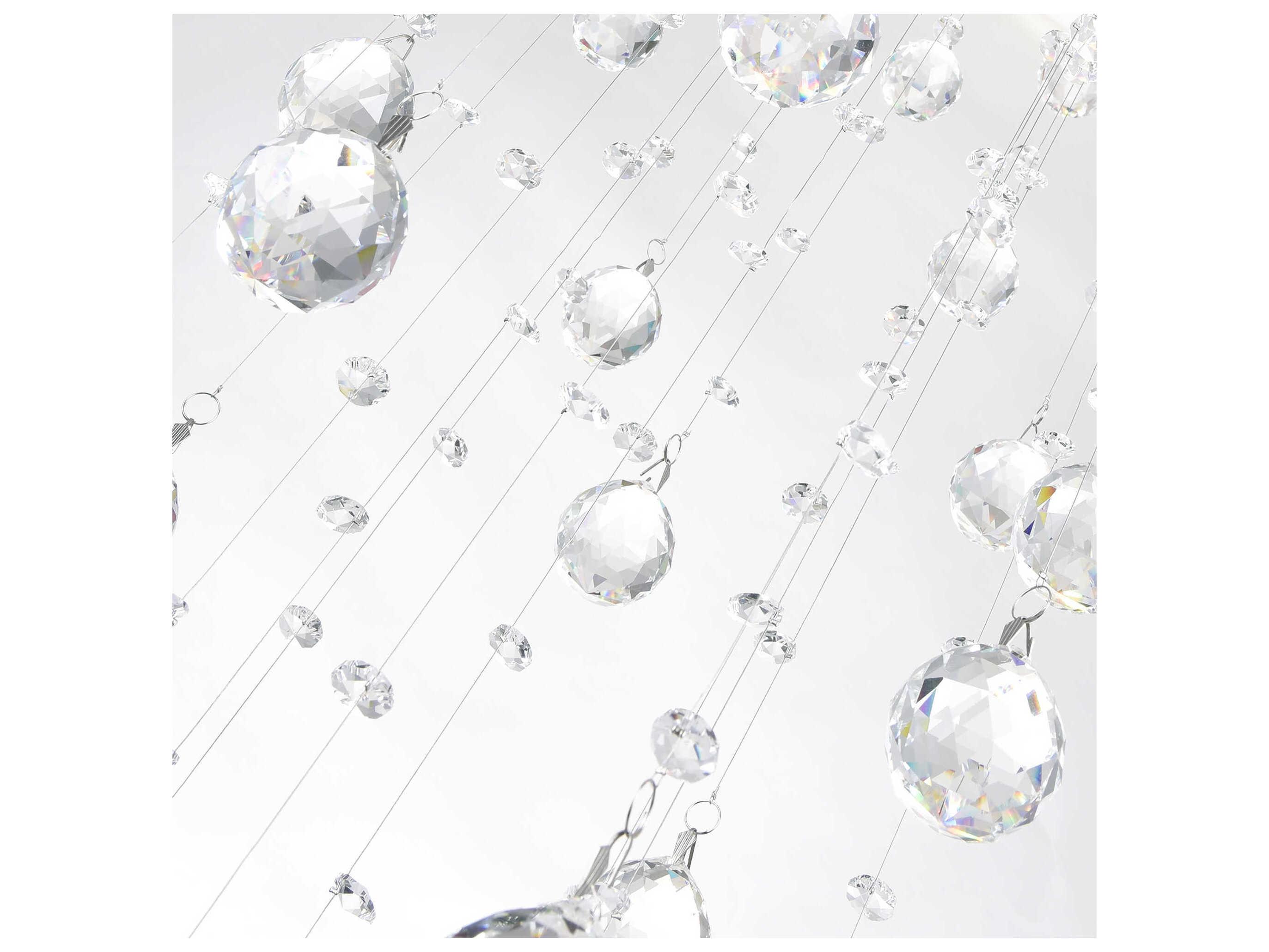 CWI Lighting Rain Drop 3-Light Chrome Globe Flush Mount