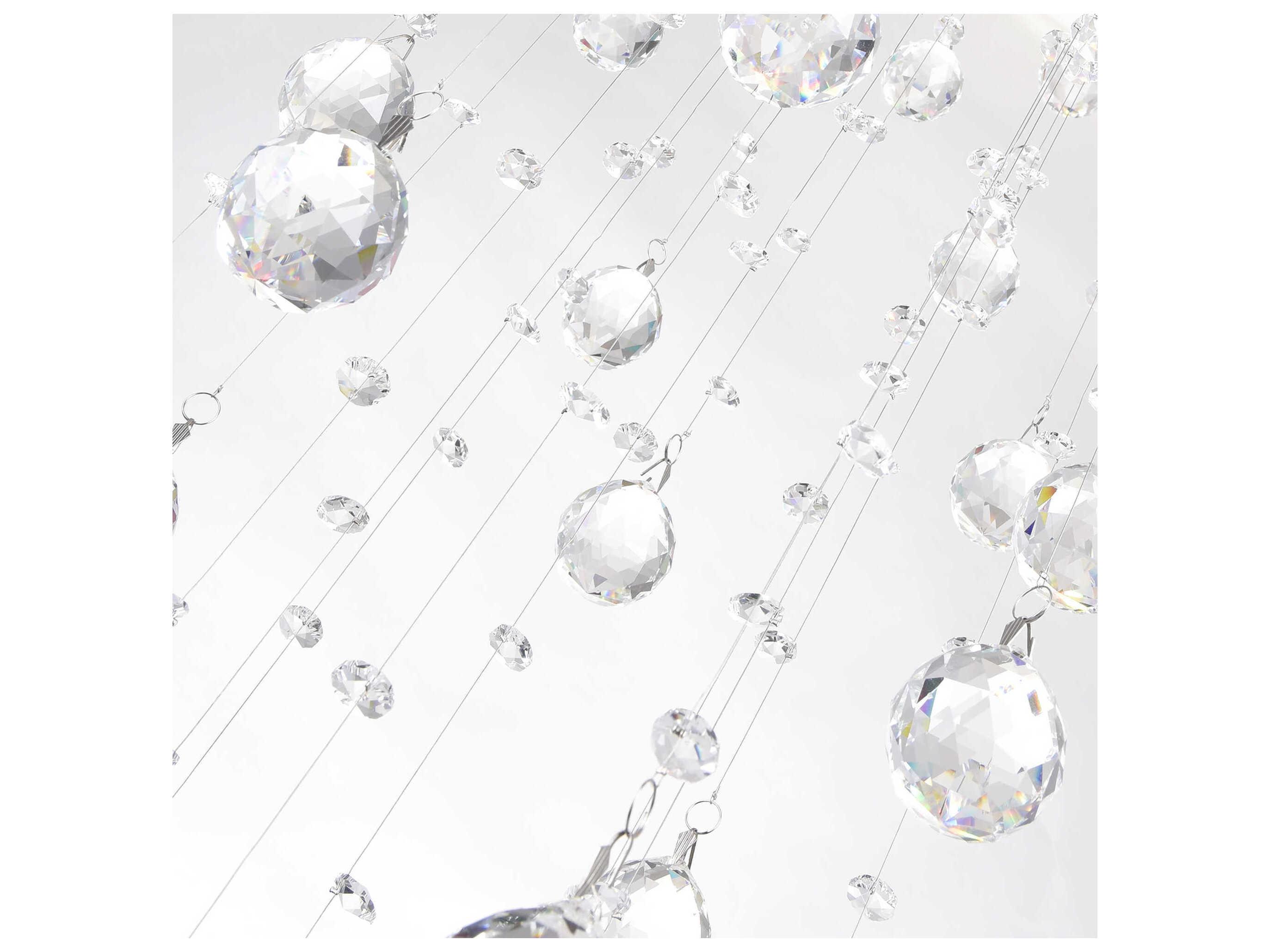 CWI Lighting Rain Drop 4-Light Chrome Globe Flush Mount