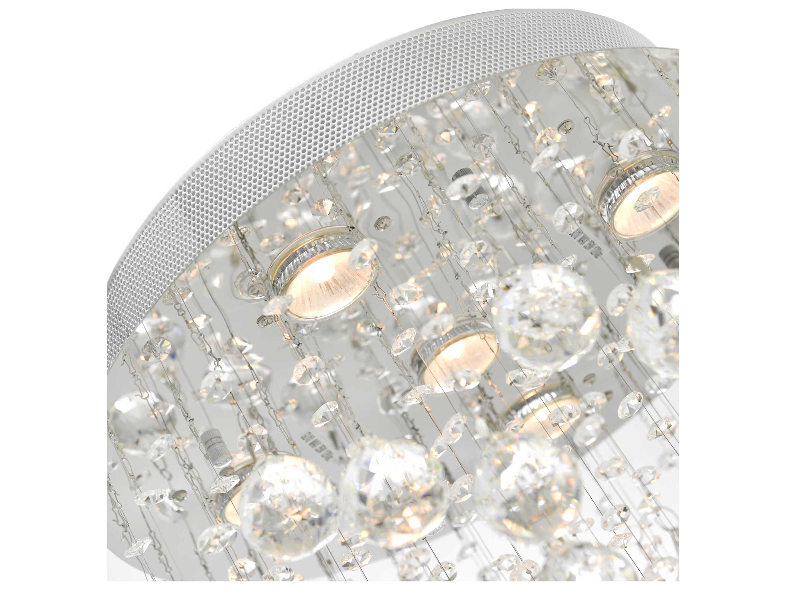 CWI Lighting Rain Drop 5-Light Chrome Globe Flush Mount