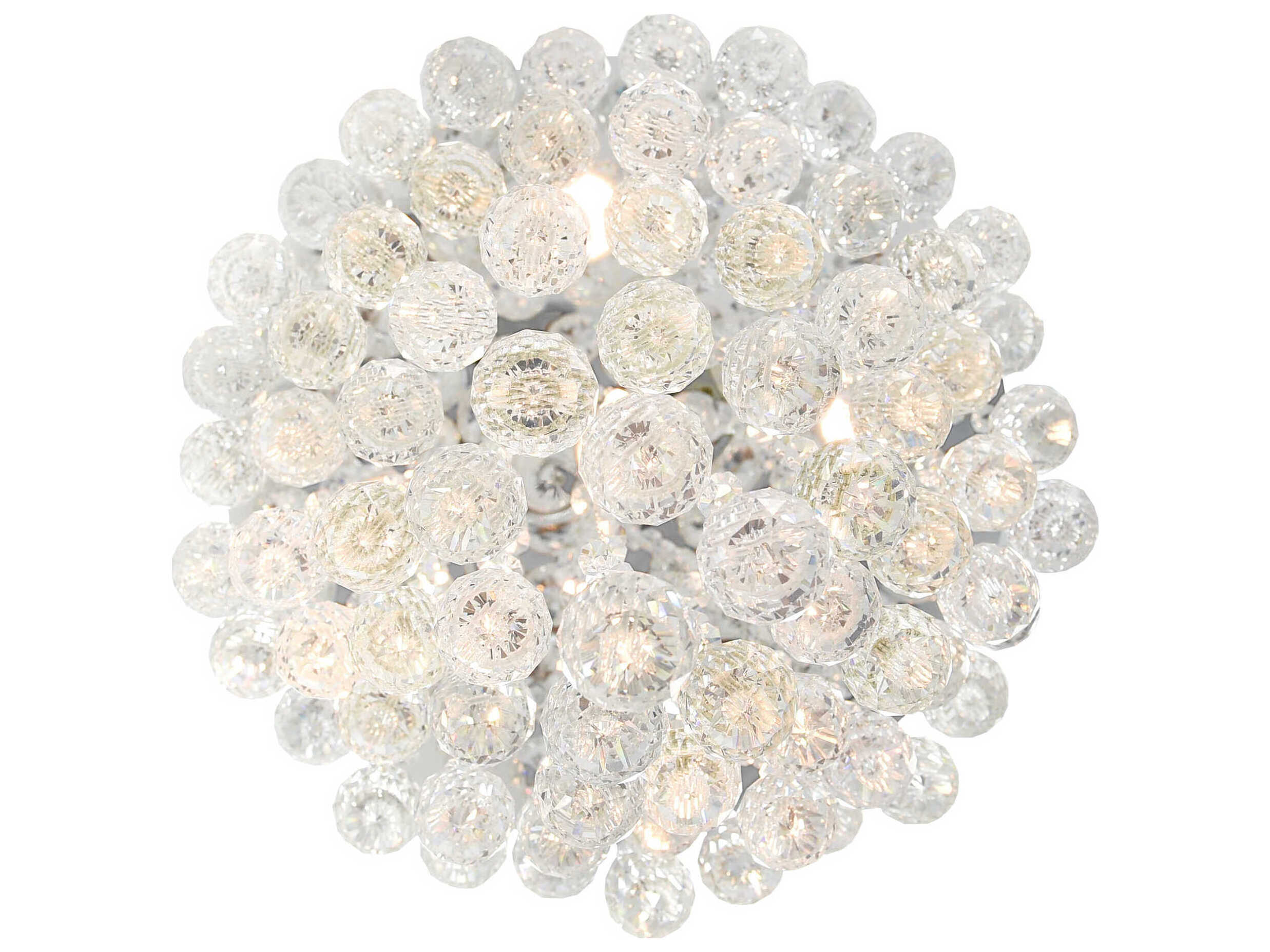 CWI Lighting Rain Drop 5-Light Chrome Globe Flush Mount