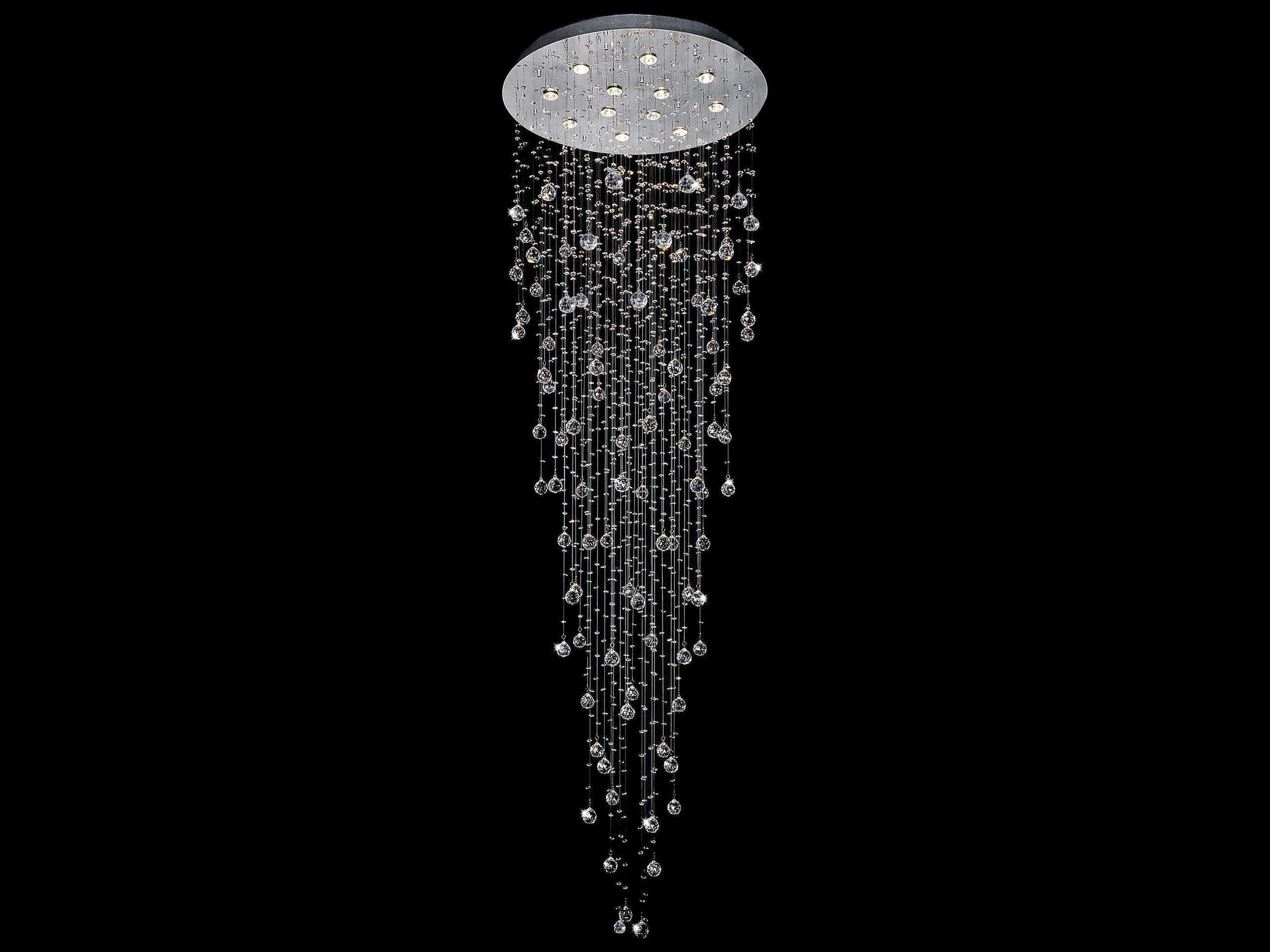 CWI Lighting Rain Drop 12-Light Chrome Globe Flush Mount