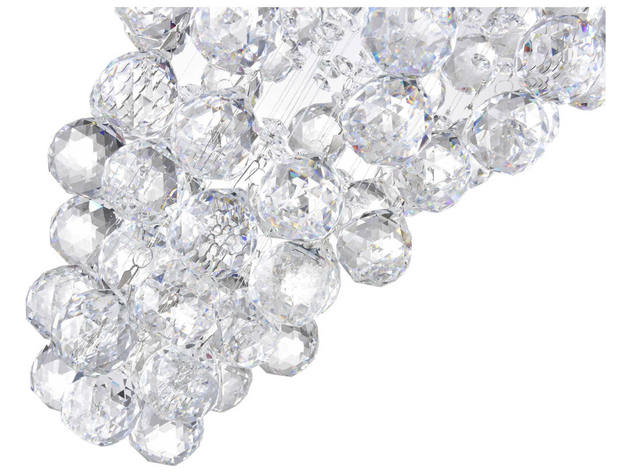 CWI Lighting Twister 8-Light Chrome Flush Mount