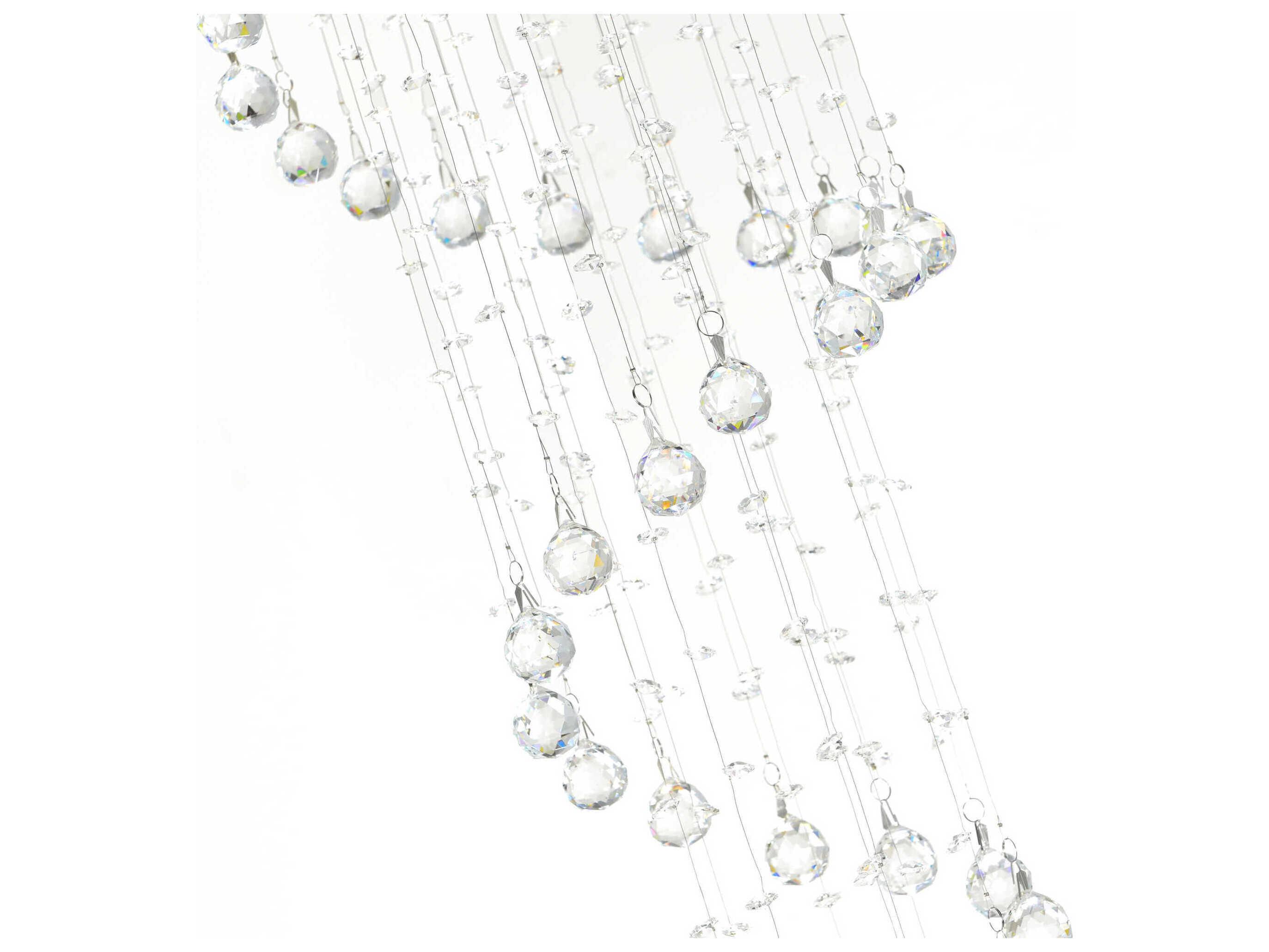 CWI Lighting Spiral 5-Light Chrome Flush Mount