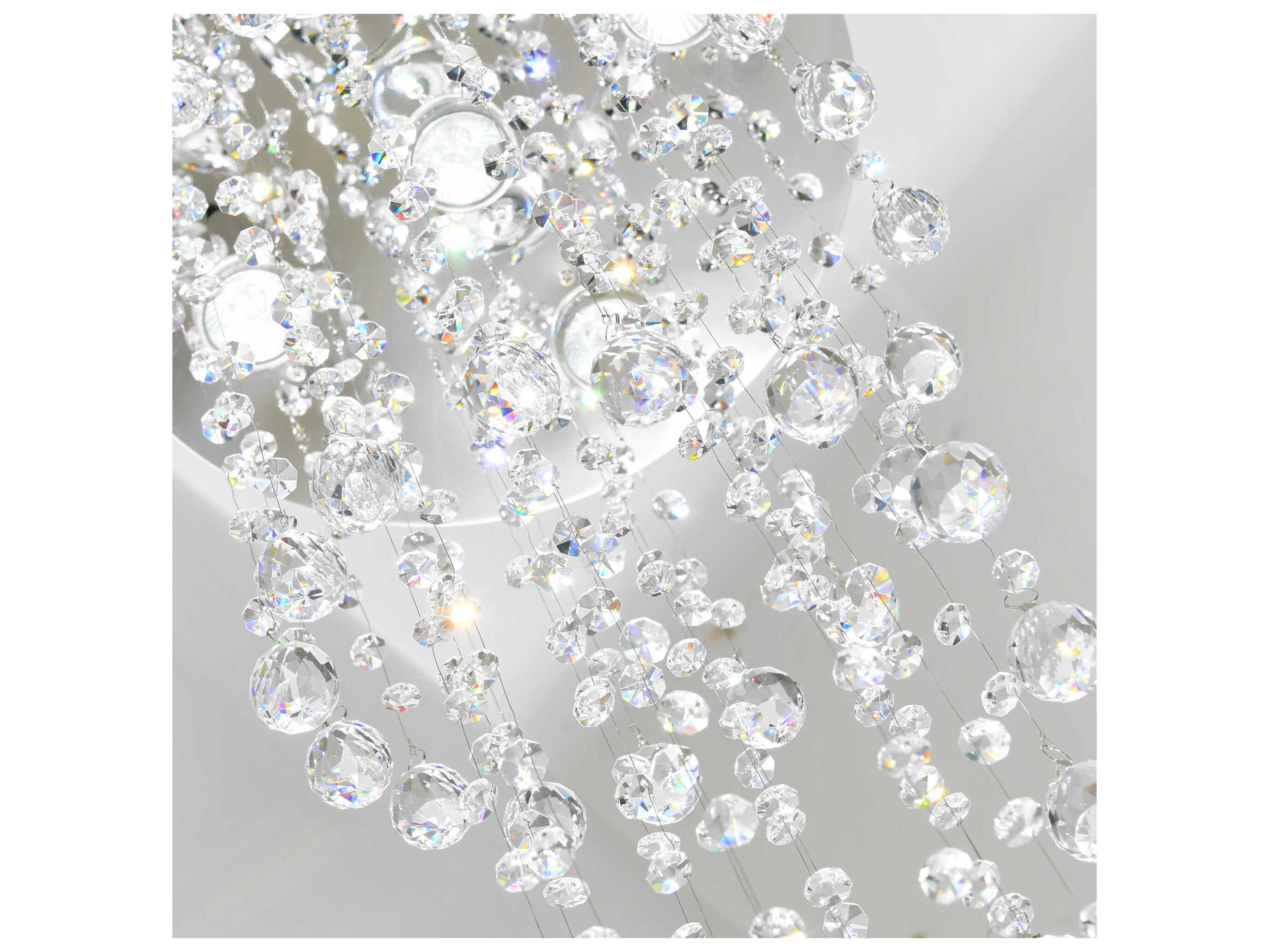 CWI Lighting Spiral 5-Light Chrome Flush Mount