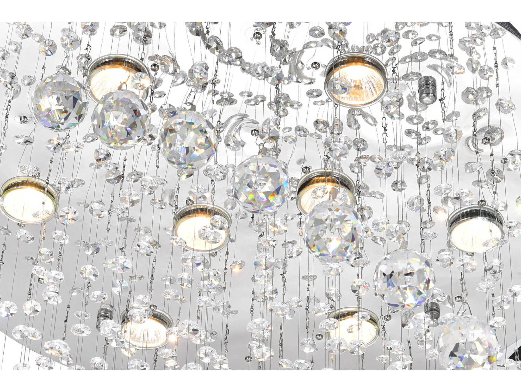 CWI Lighting Spiral 8-Light Chrome Flush Mount