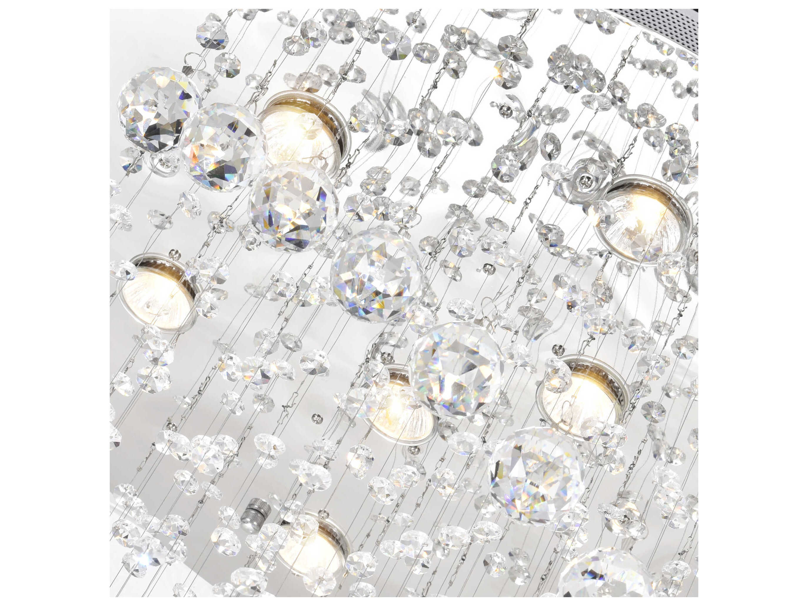 CWI Lighting Spiral 6-Light Chrome Flush Mount