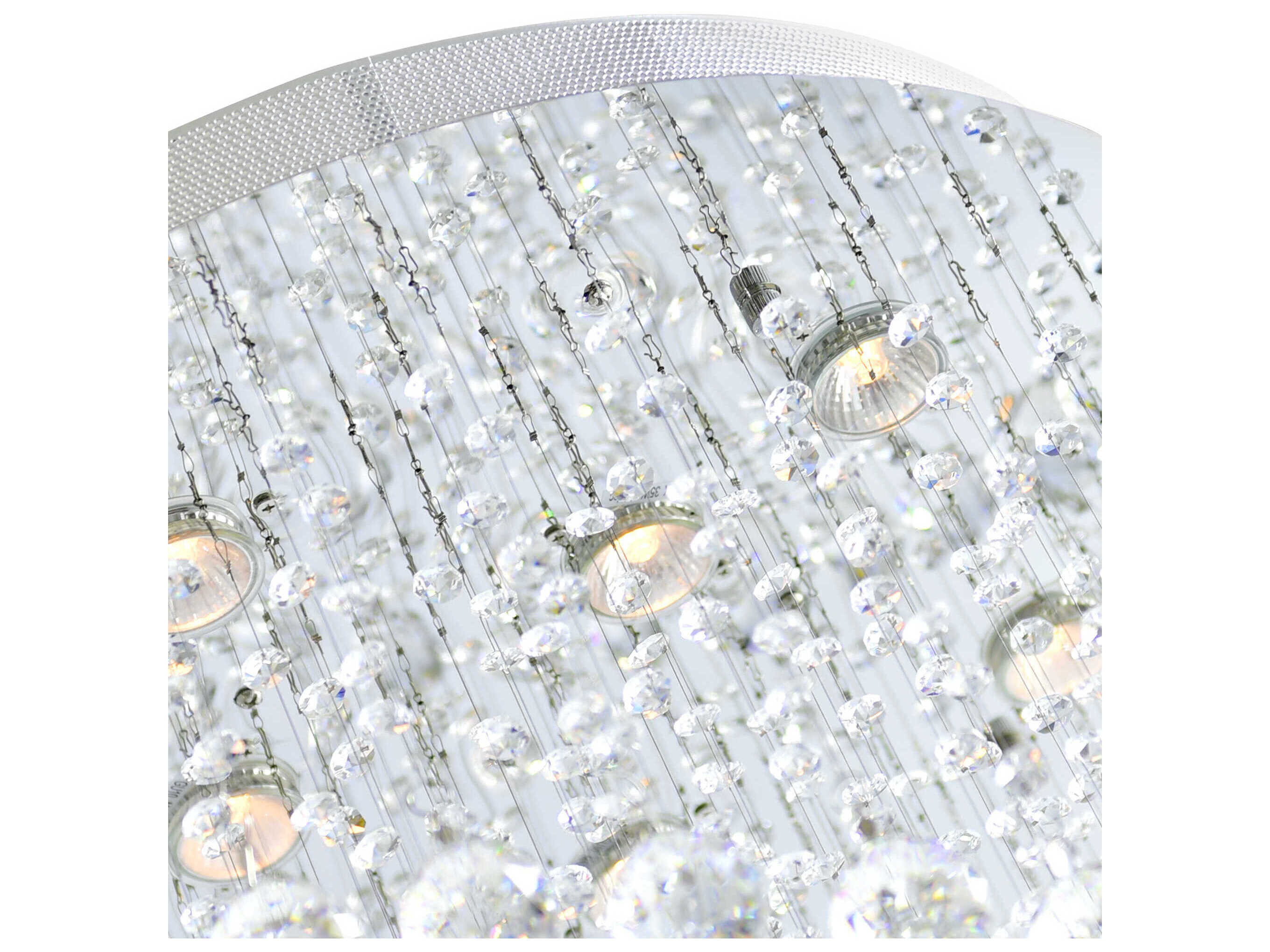 CWI Lighting Spiral 12-Light Chrome Flush Mount