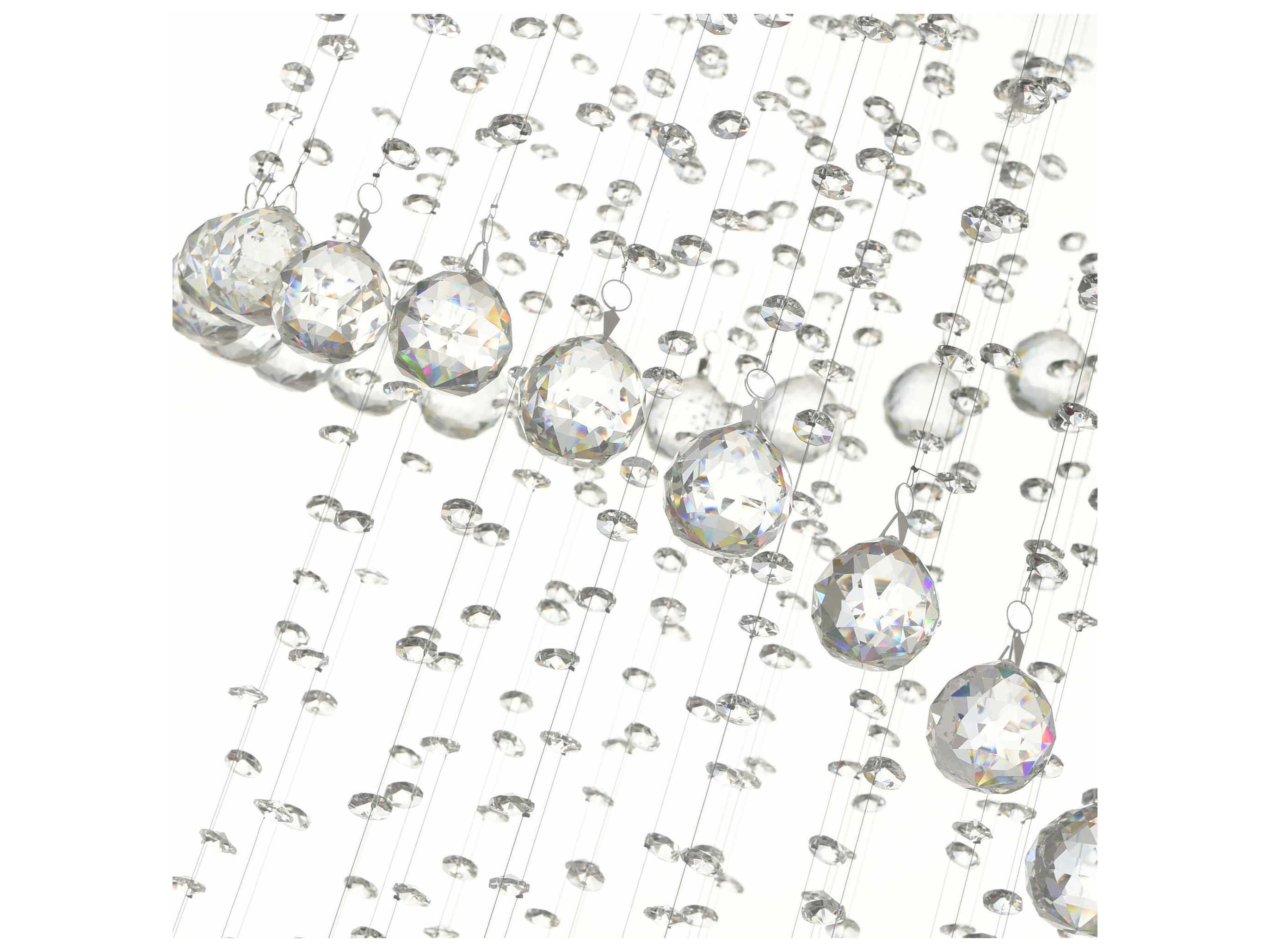 CWI Lighting Double Spiral 9-Light Chrome Flush Mount