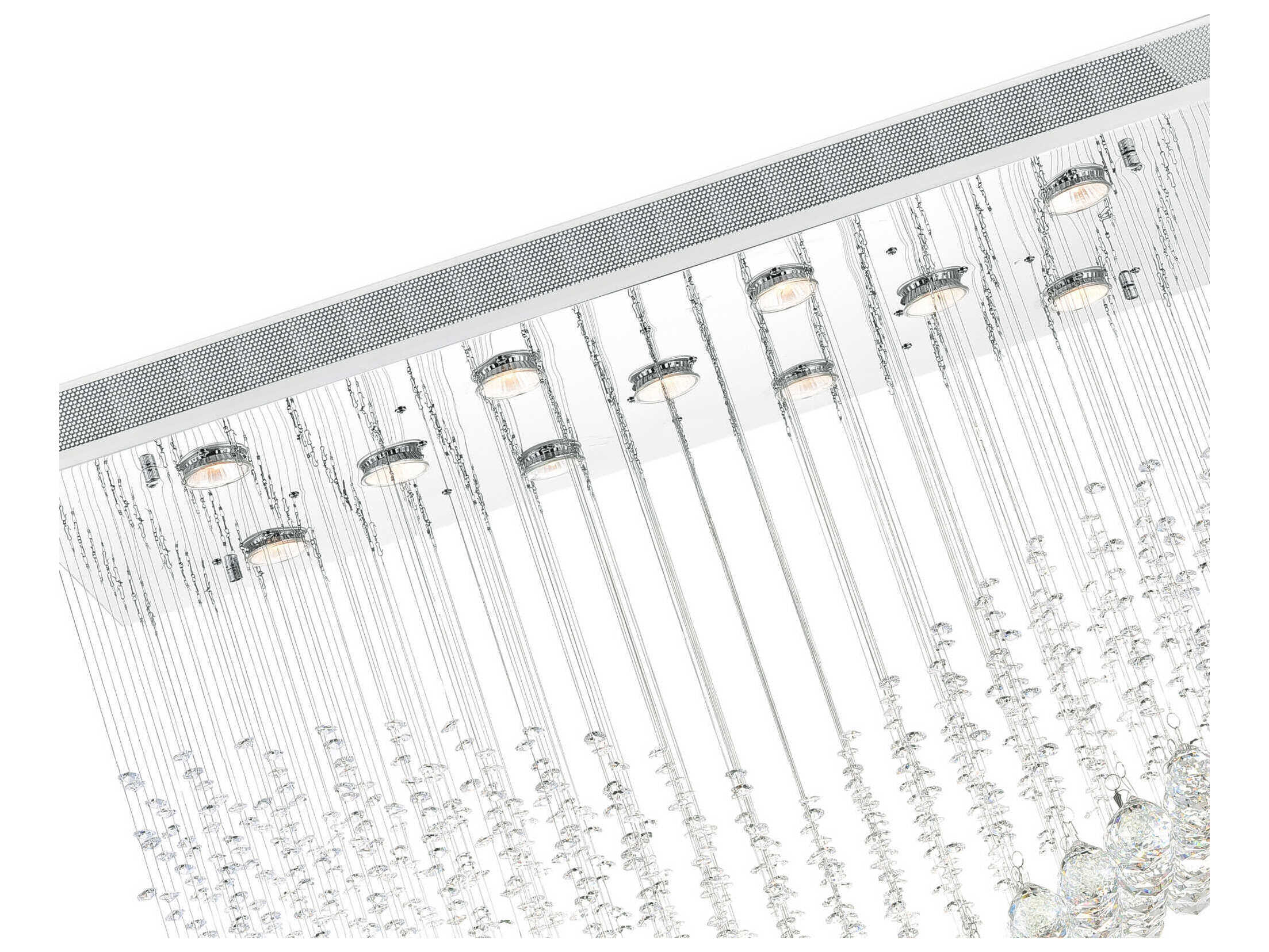 CWI Lighting Twinkle 11-Light Chrome Flush Mount