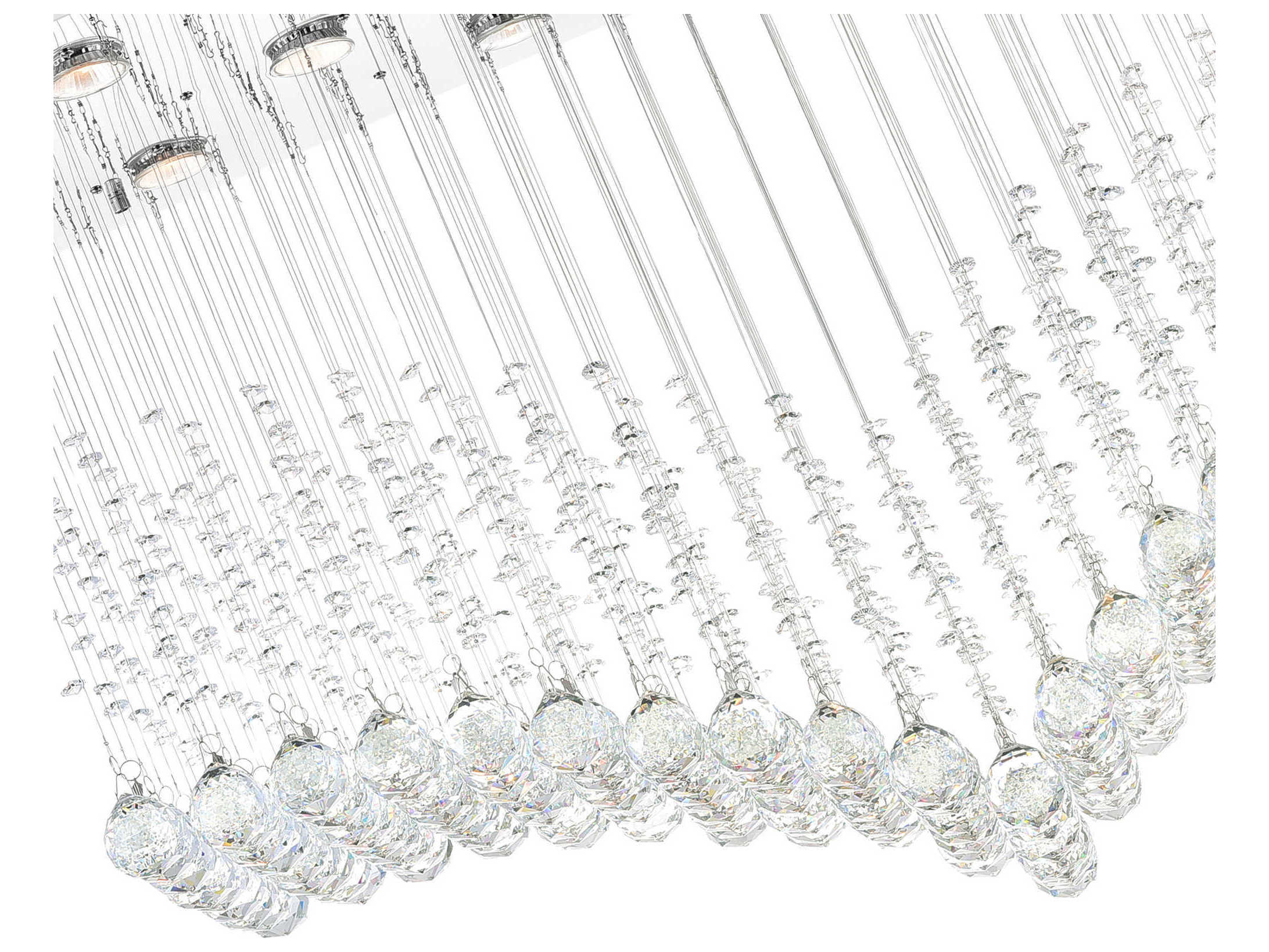 CWI Lighting Twinkle 11-Light Chrome Flush Mount