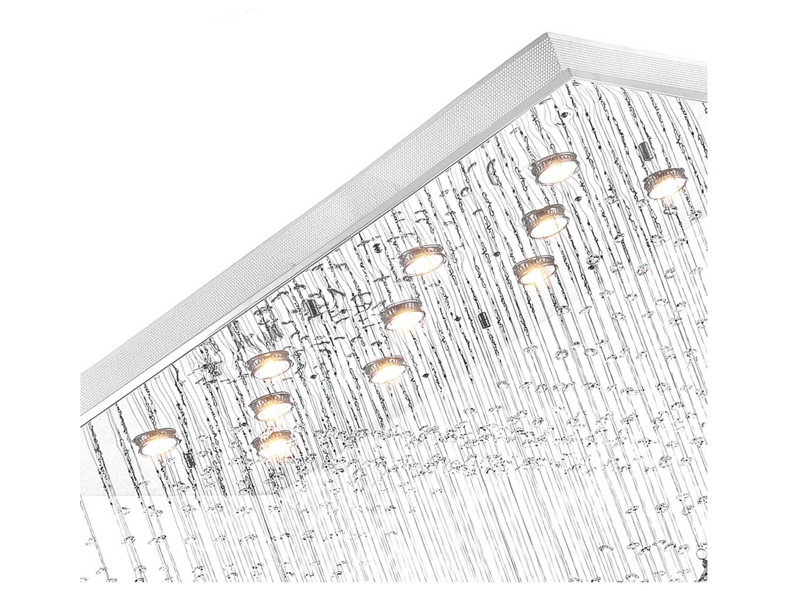 CWI Lighting Twinkle 11-Light Chrome Flush Mount