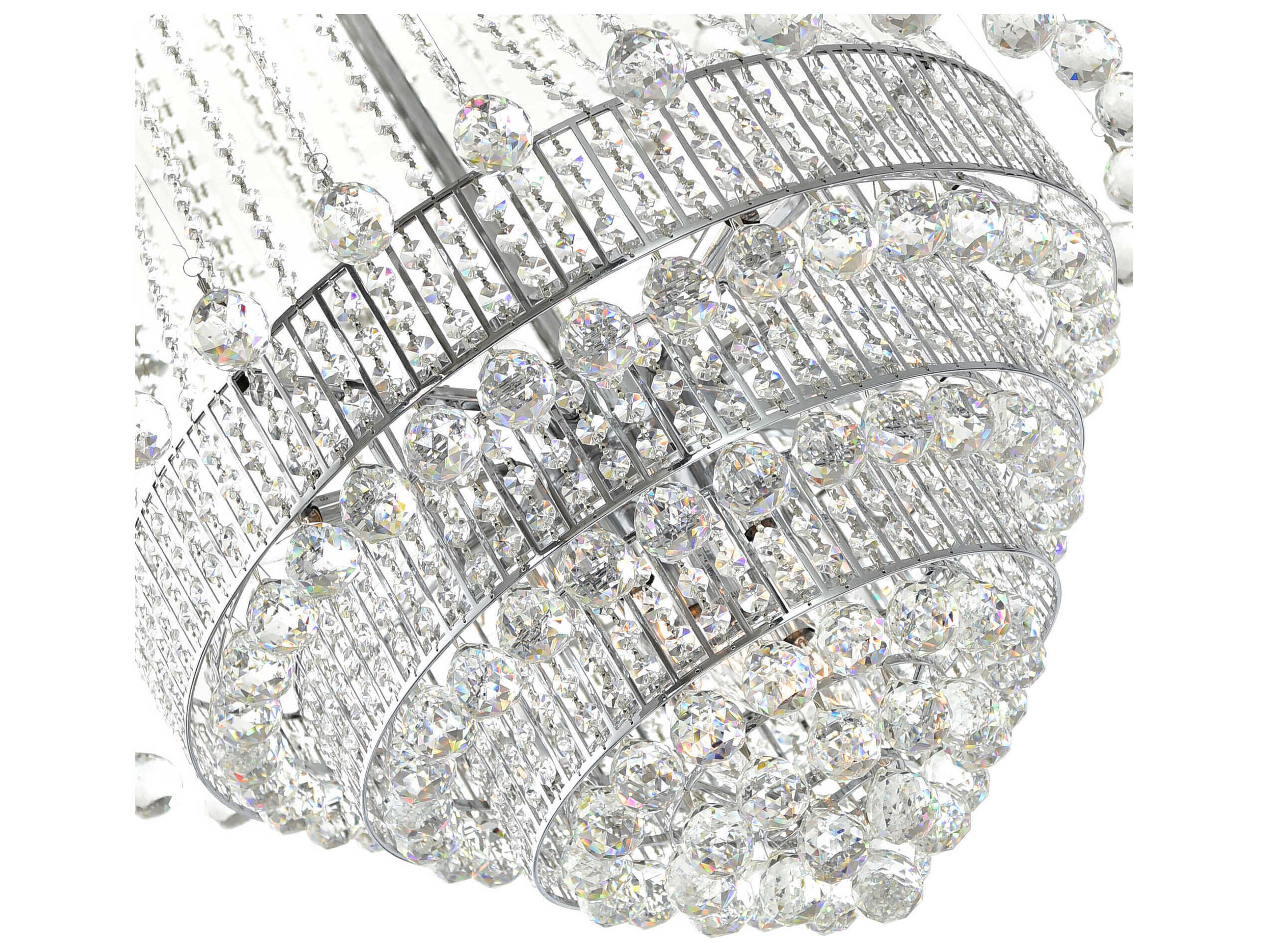 CWI Lighting Hallway 46-Light Chrome Flush Mount