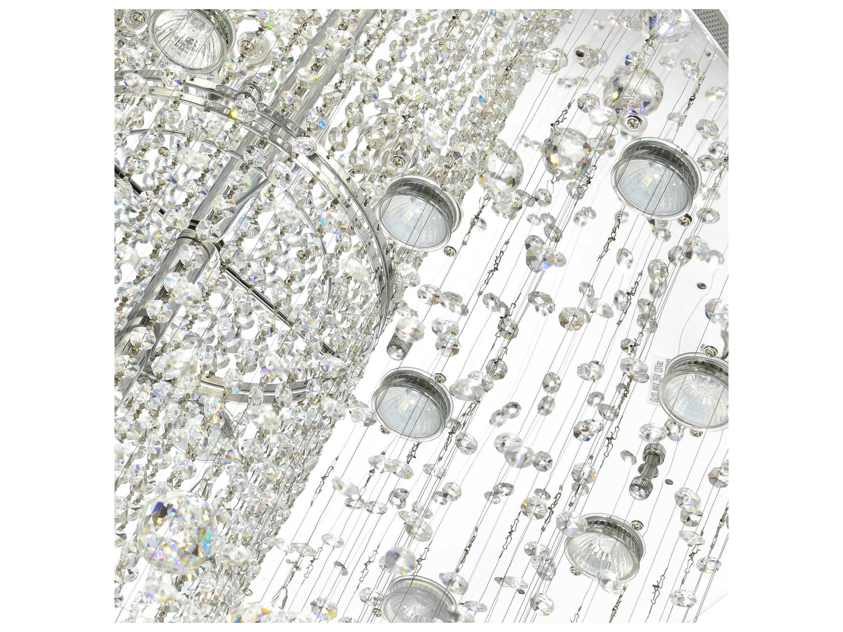 CWI Lighting Hallway 46-Light Chrome Flush Mount