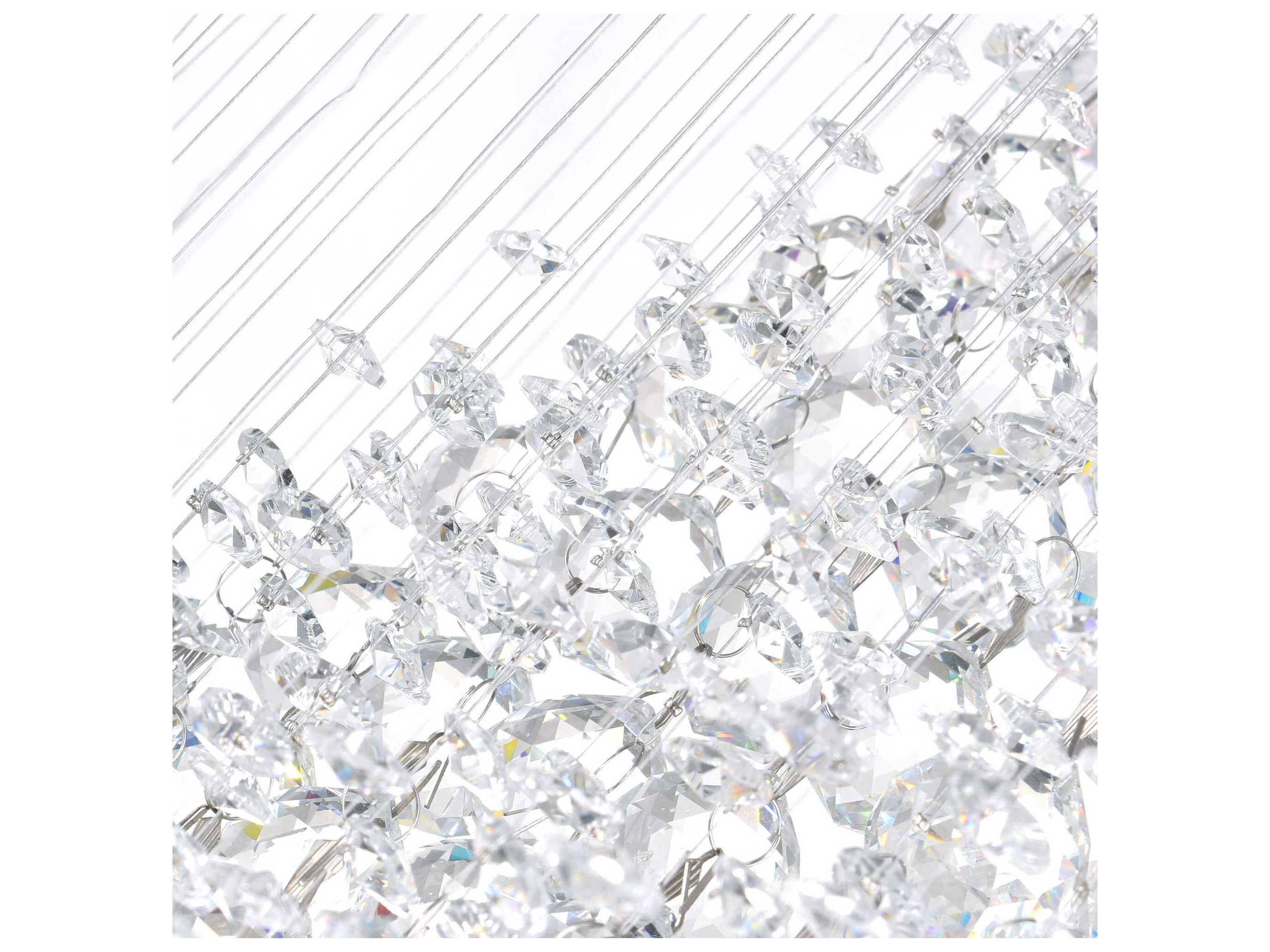 CWI Lighting Ribbon 8-Light Chrome Flush Mount