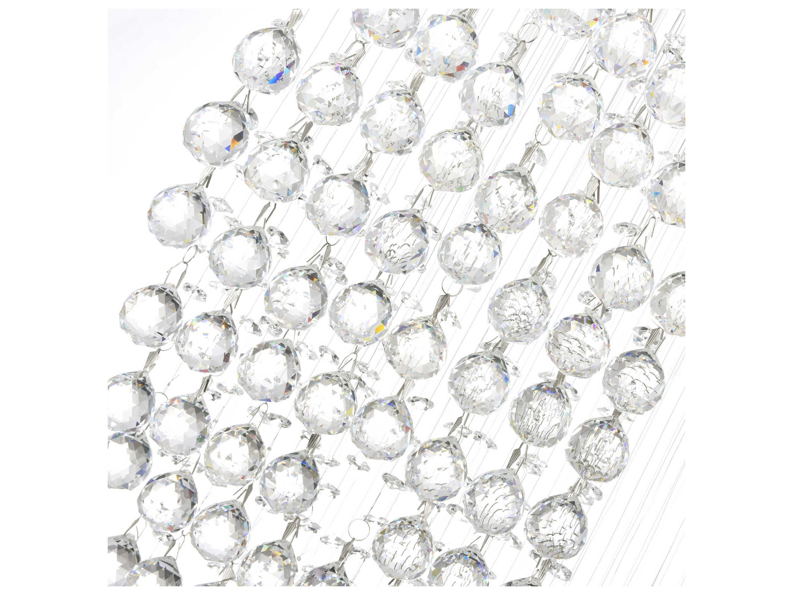 CWI Lighting Ribbon 10-Light Chrome Flush Mount