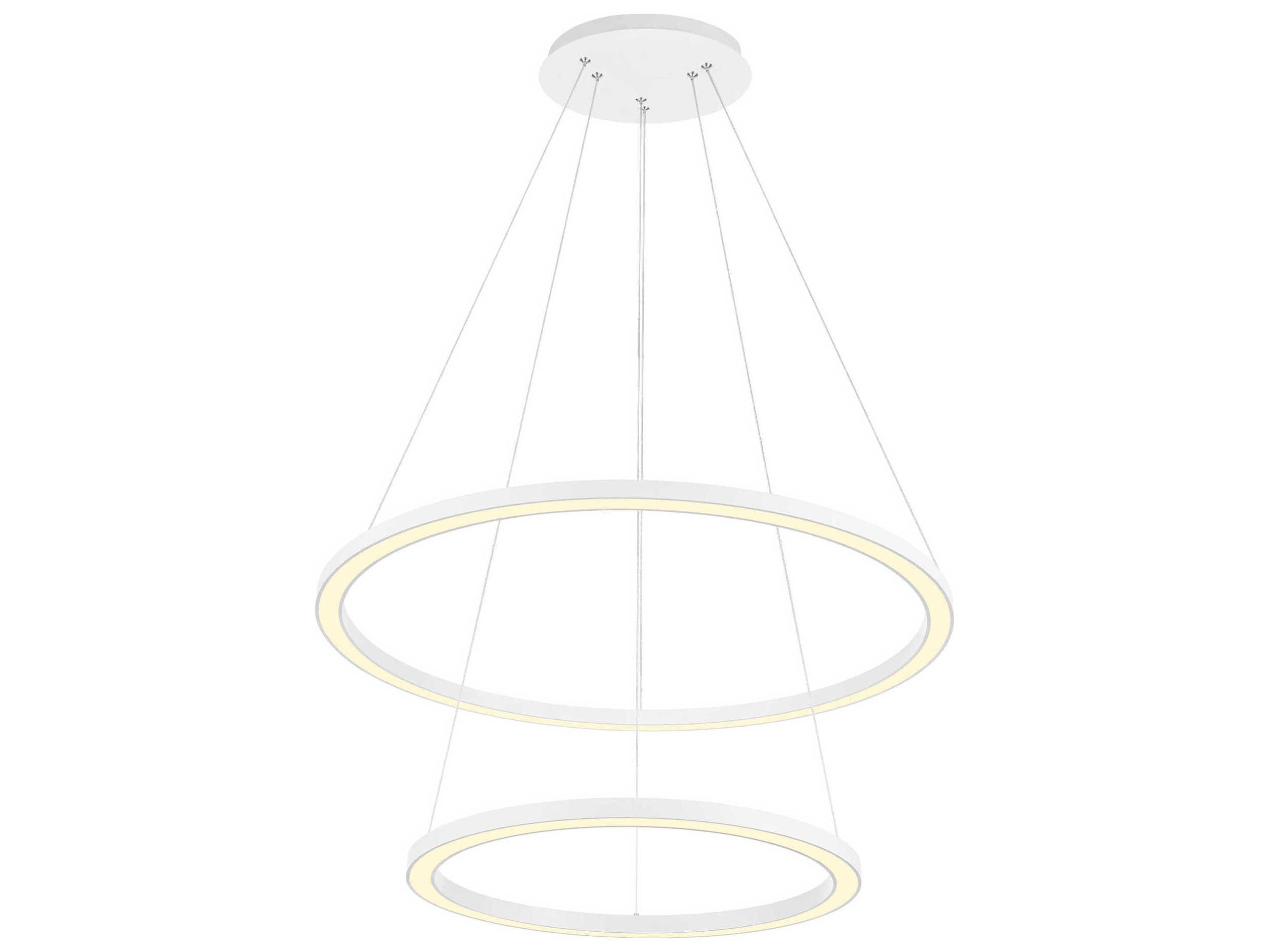 CWI Lighting Chalice White Round Tiered Pendant