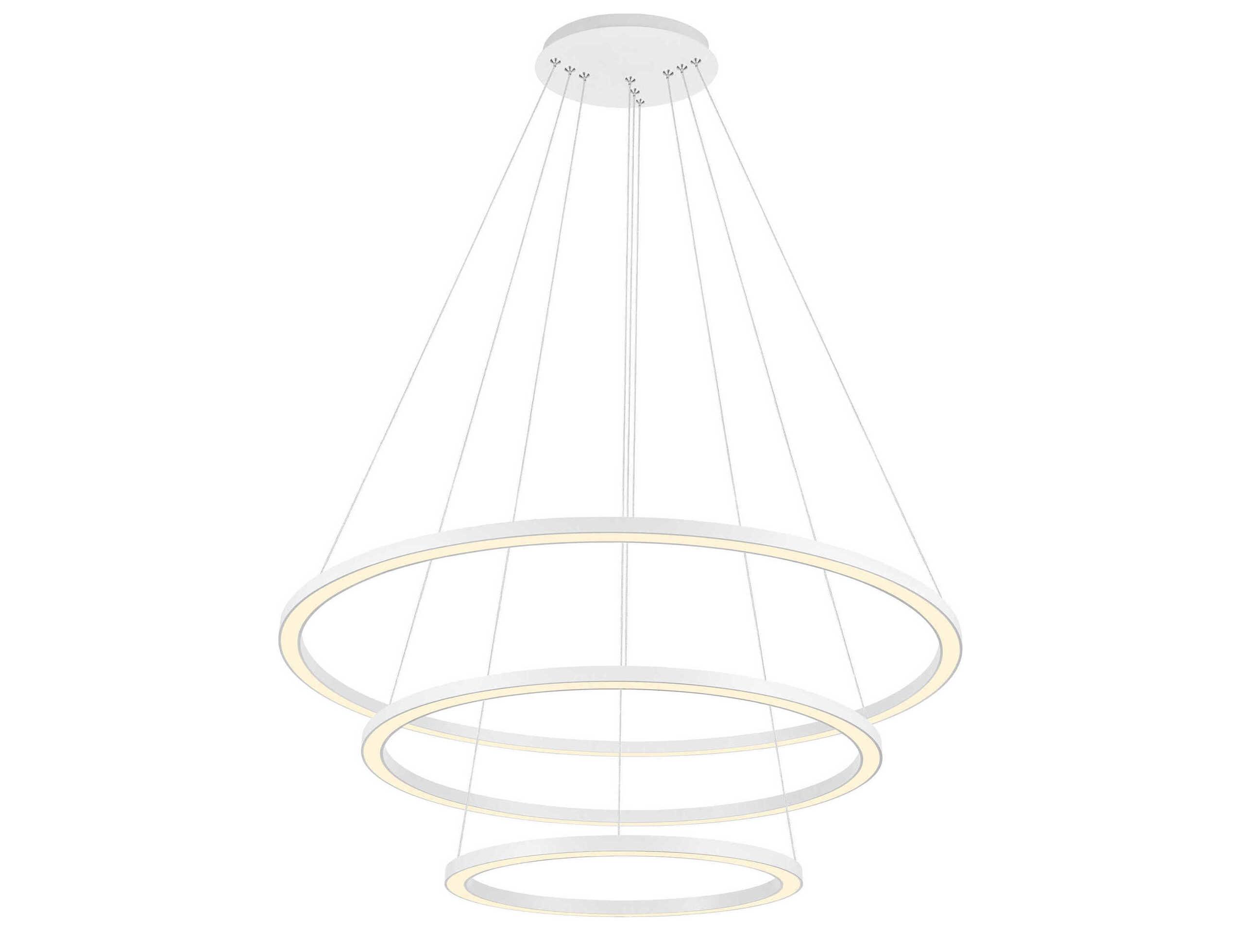 CWI Lighting Chalice White Round Tiered Pendant