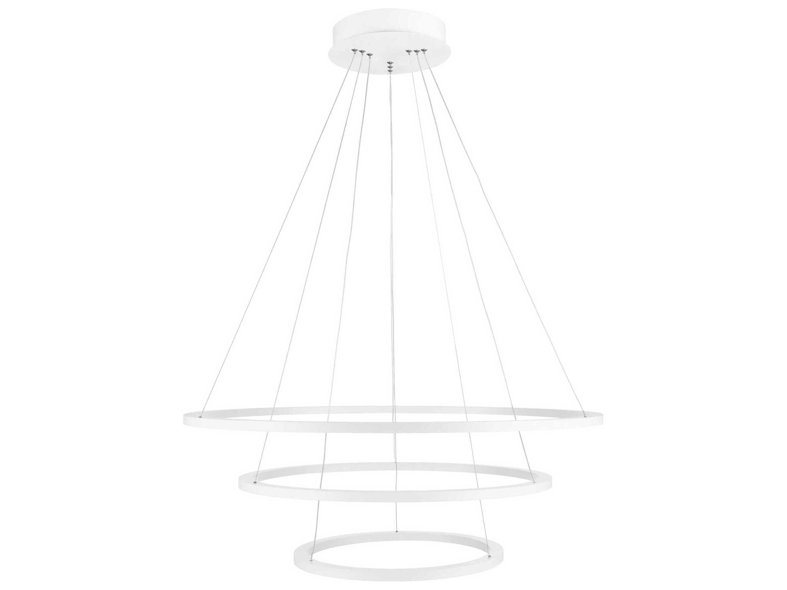 CWI Lighting Chalice White Round Tiered Pendant