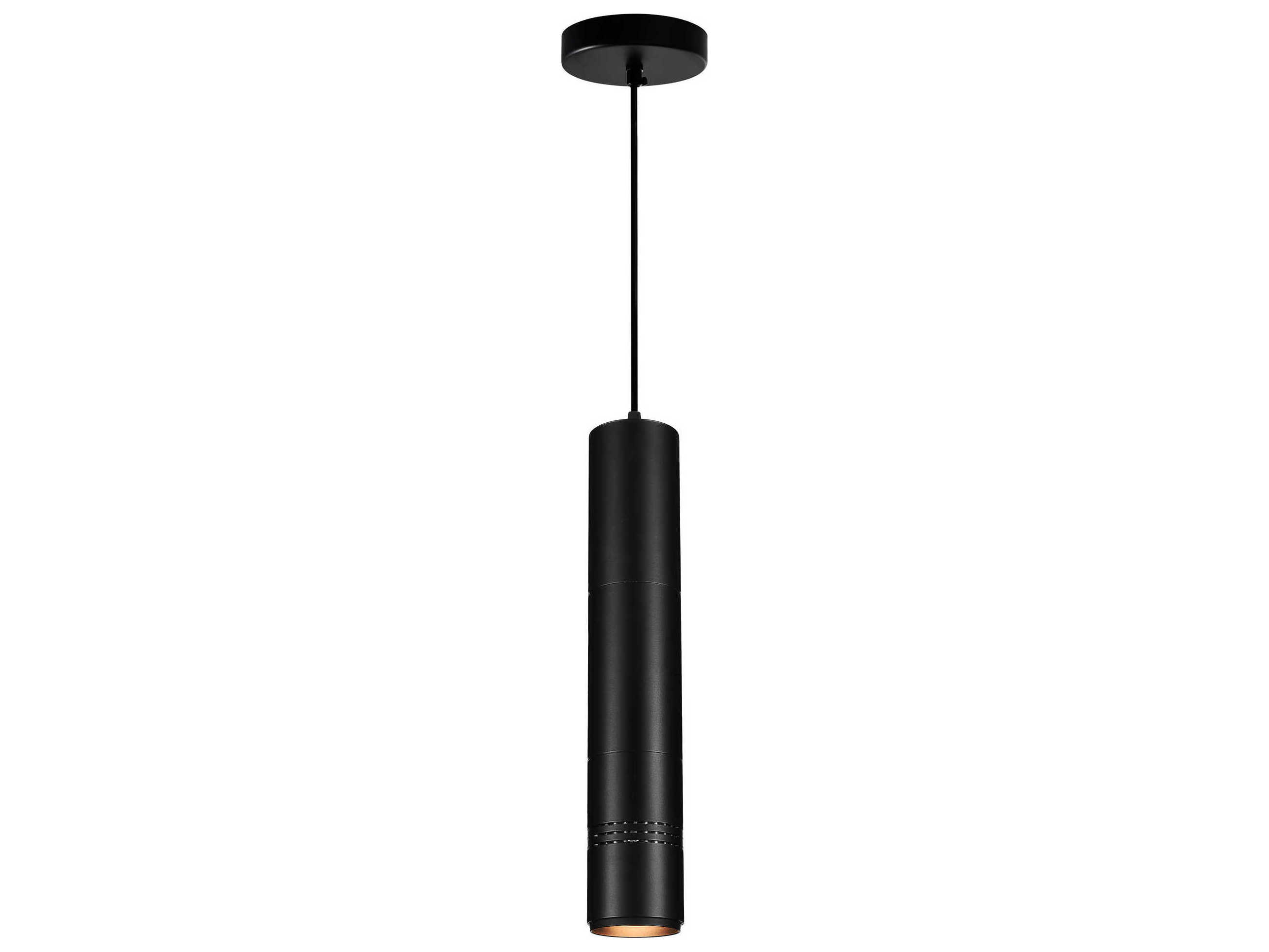 CWI Lighting Stowe Sand Black Cylinder Mini Pendant