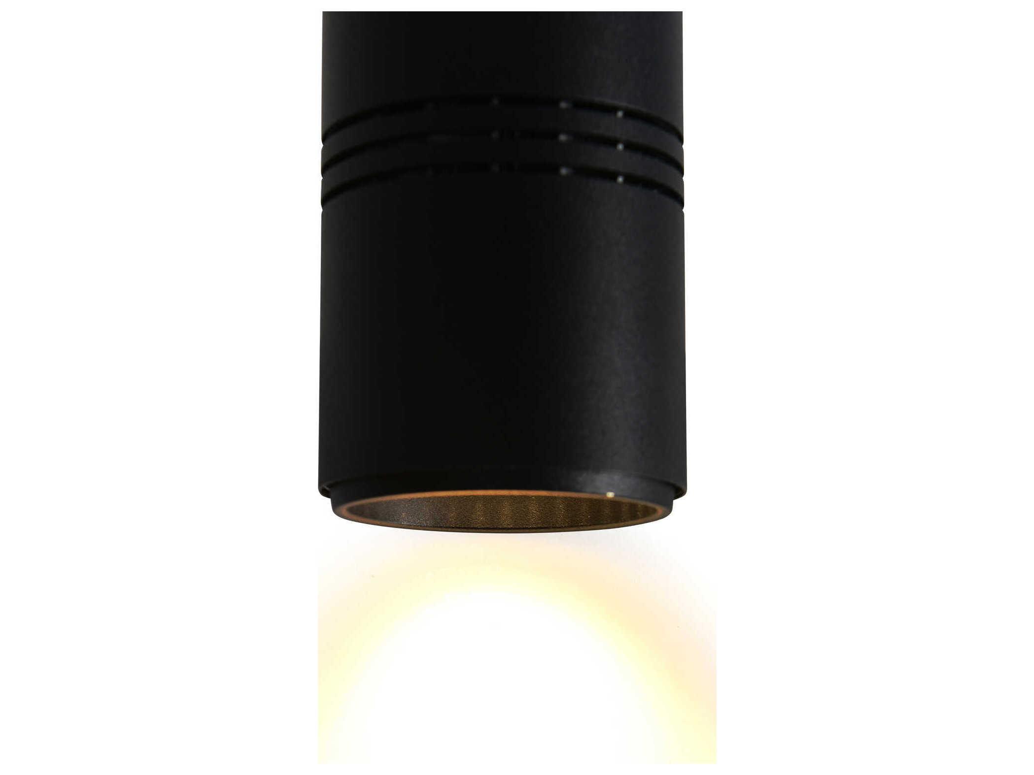 CWI Lighting Stowe Sand Black Cylinder Mini Pendant