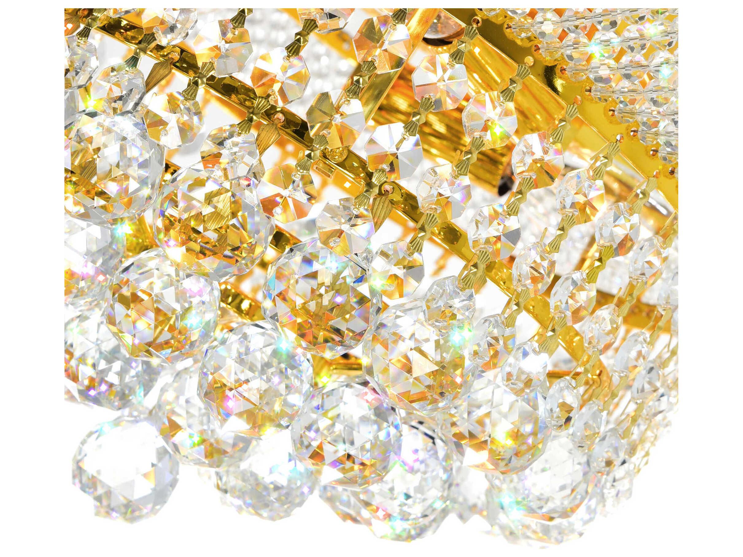 CWI Lighting Empire 3-Light Gold Traditional Flush Mount