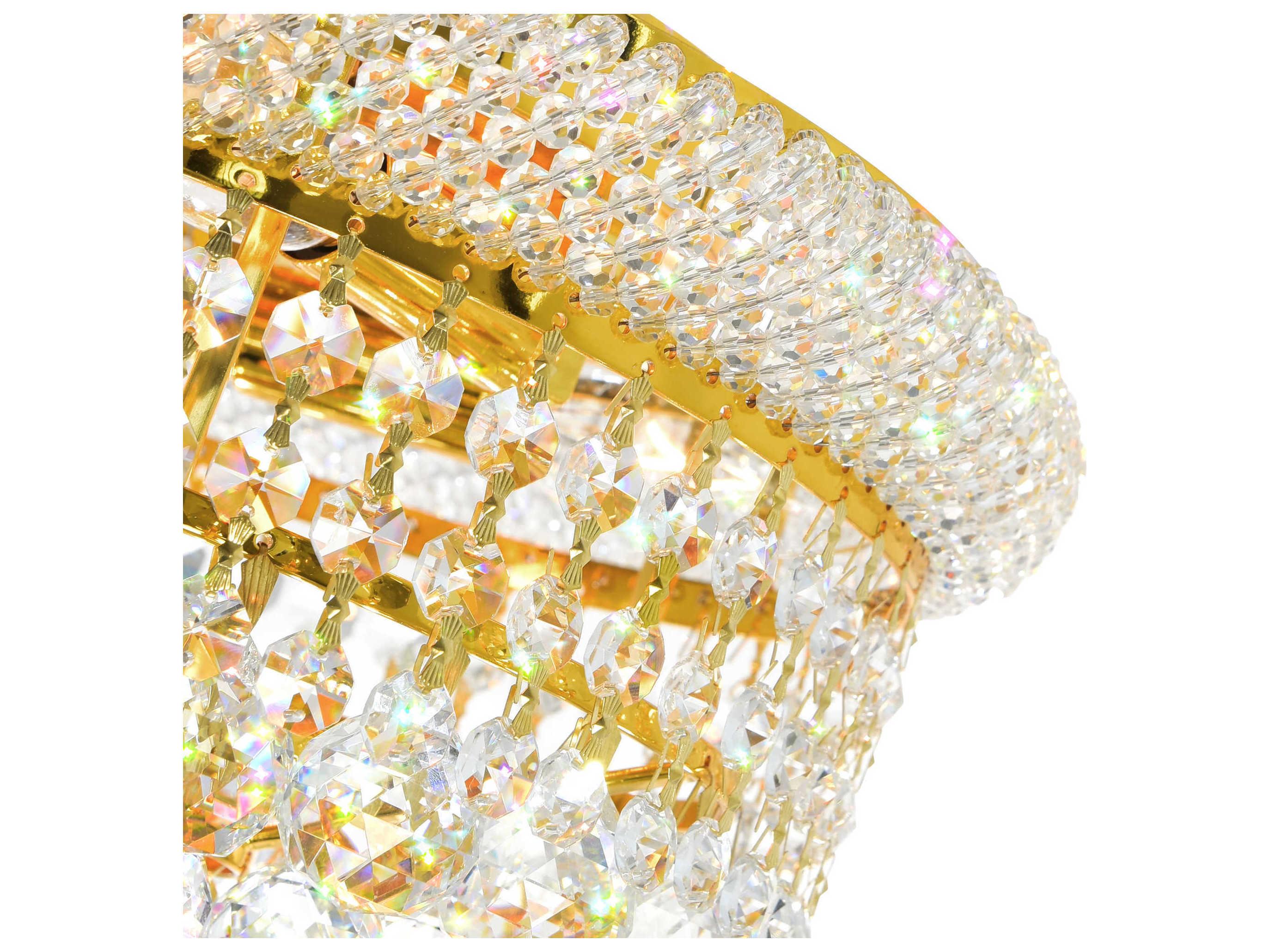 CWI Lighting Empire 3-Light Gold Traditional Flush Mount