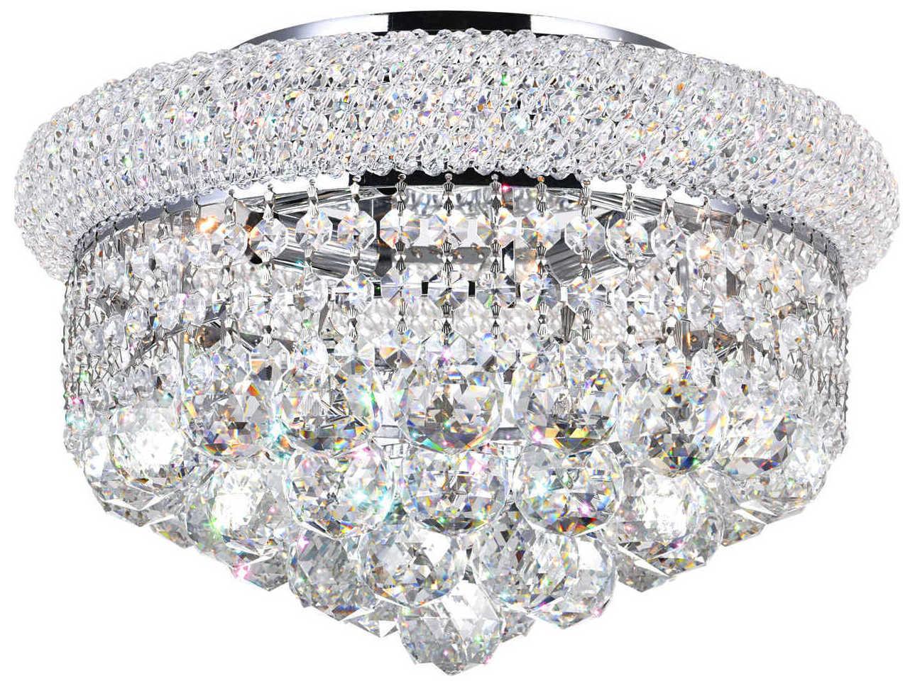 CWI Lighting Empire 4-Light Chrome Traditional Flush Mount