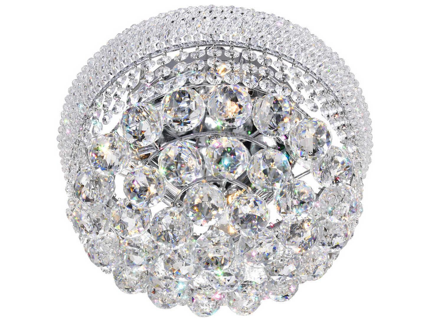 CWI Lighting Empire 4-Light Chrome Traditional Flush Mount