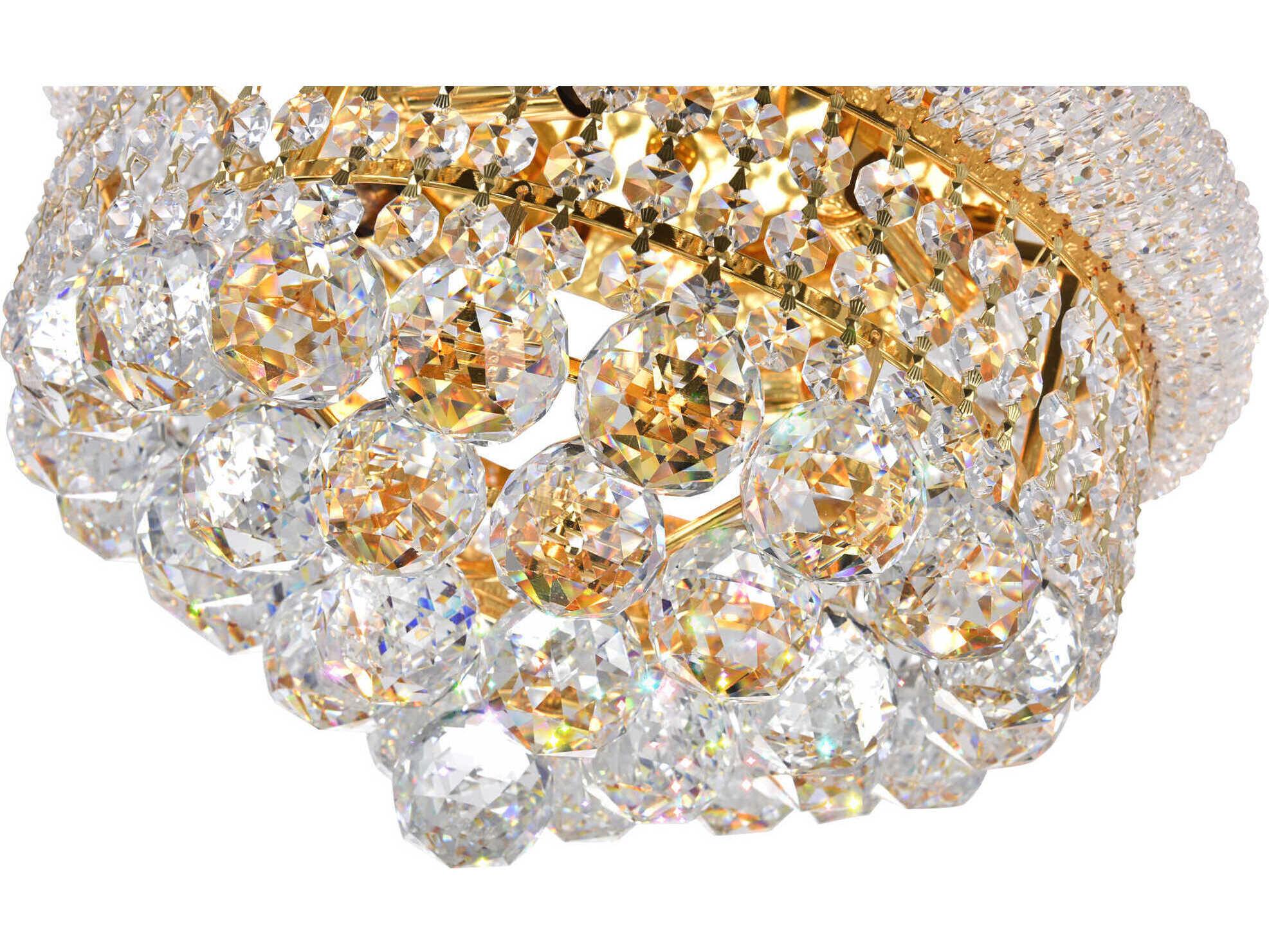 CWI Lighting Empire 4-Light Gold Traditional Flush Mount